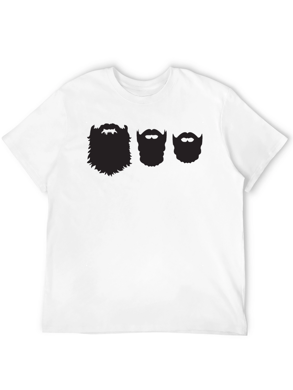 Bearded Faces Graphic T-Shirt - Black
