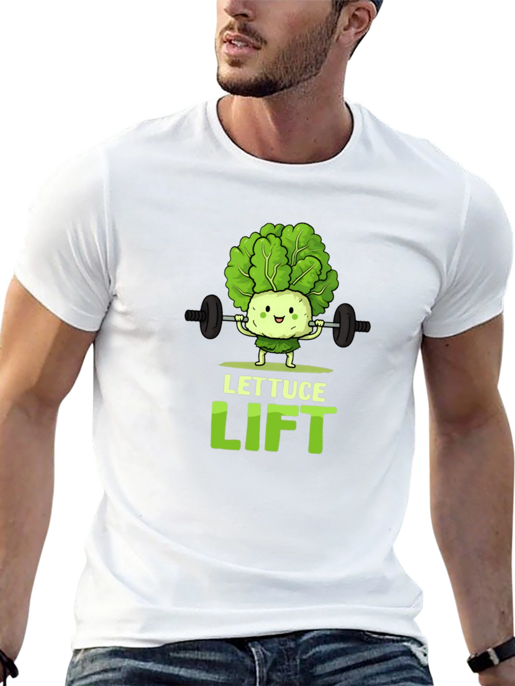 Lettuce Lift Black Graphic T-Shirt