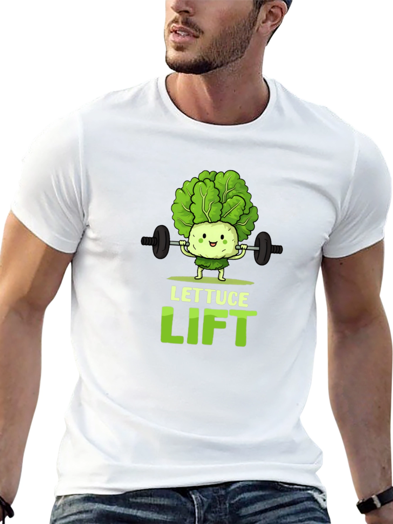 Lettuce Lift Black Graphic T-Shirt