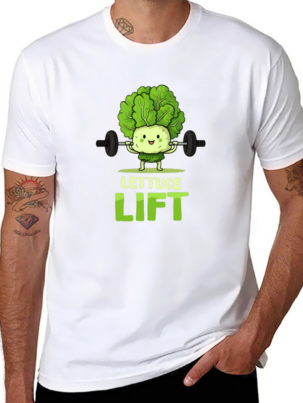 Lettuce Lift Black Graphic T-Shirt