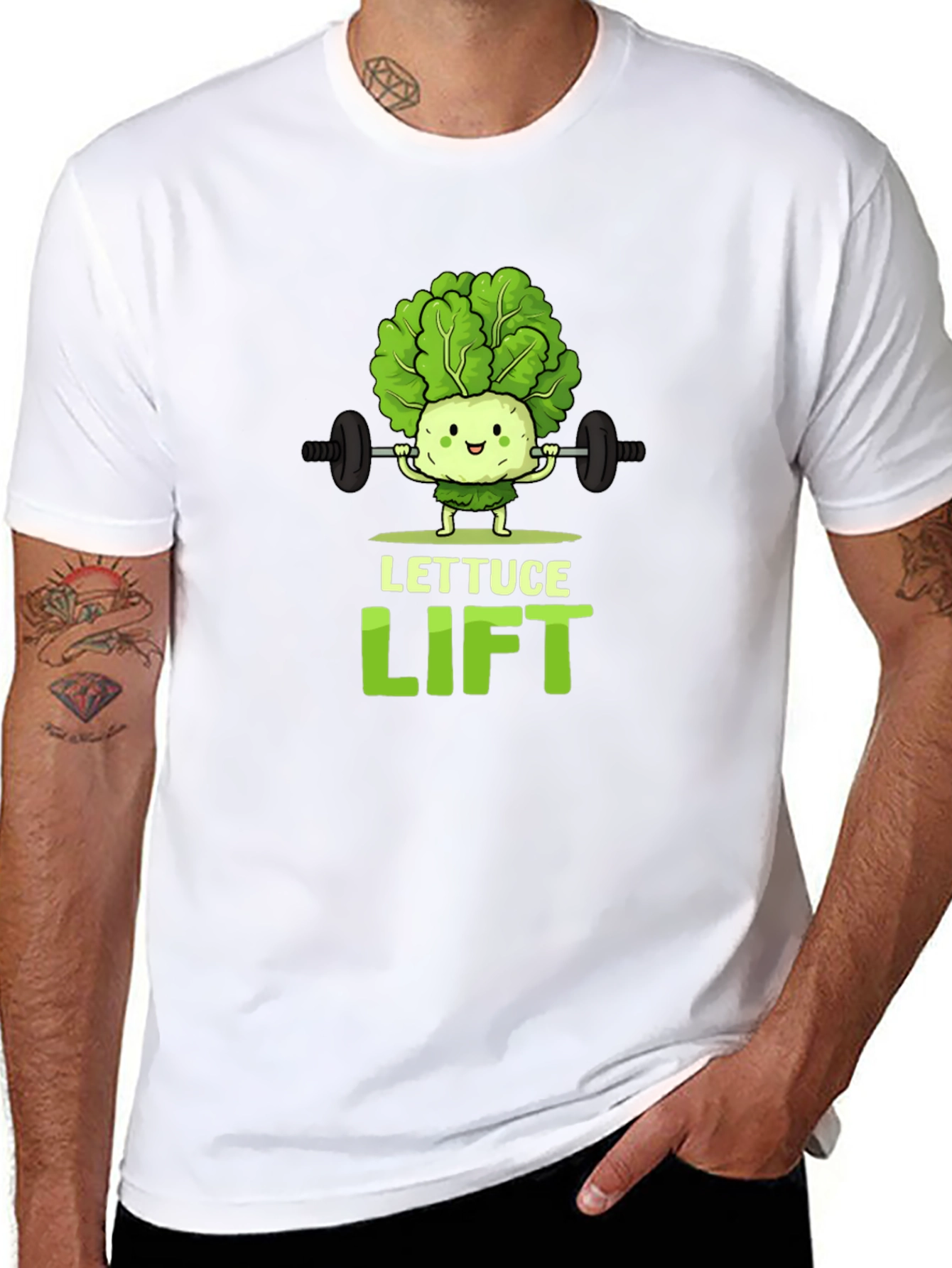 Lettuce Lift Black Graphic T-Shirt