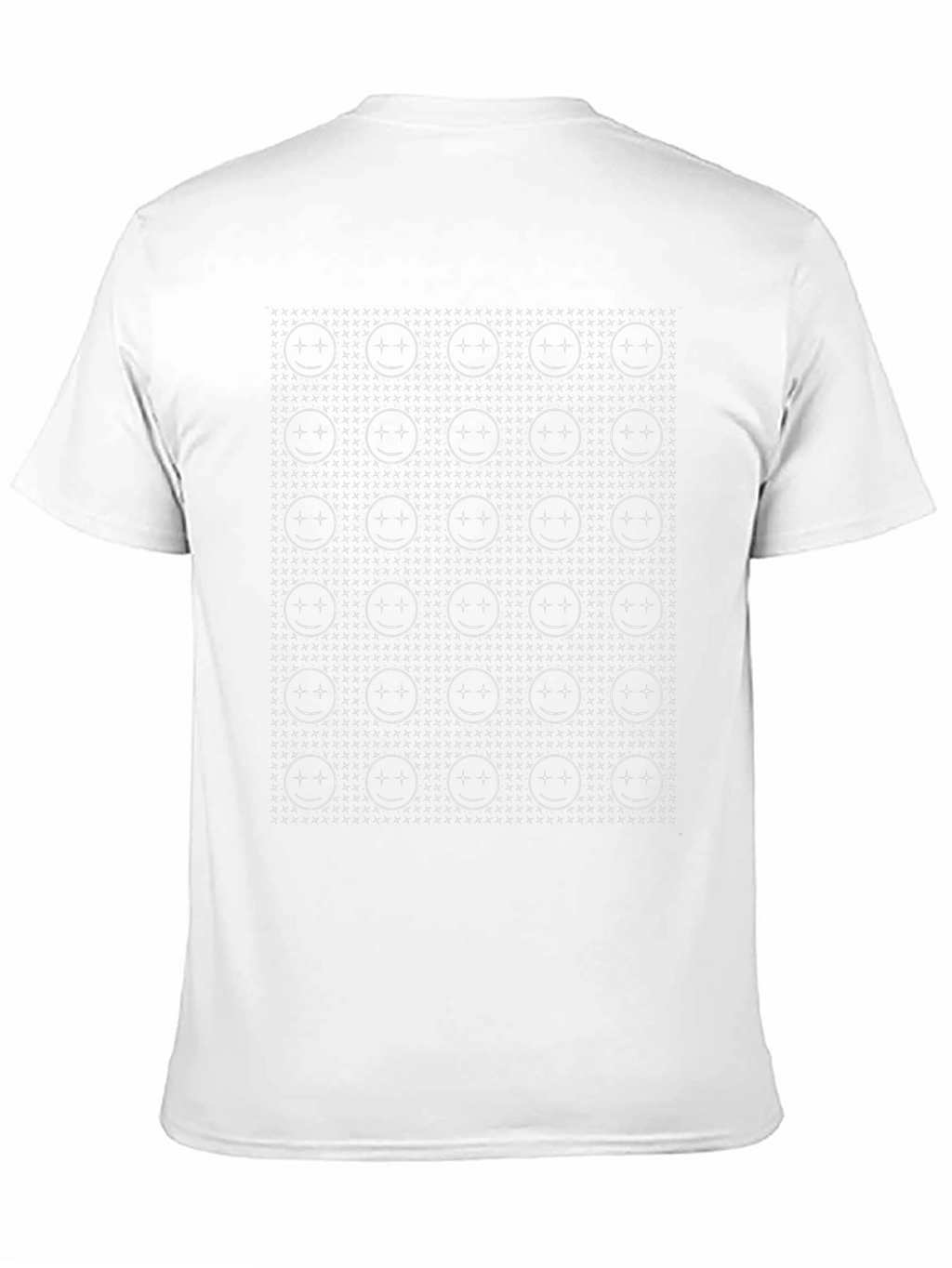 Smiley Face Pattern Black T-Shirt