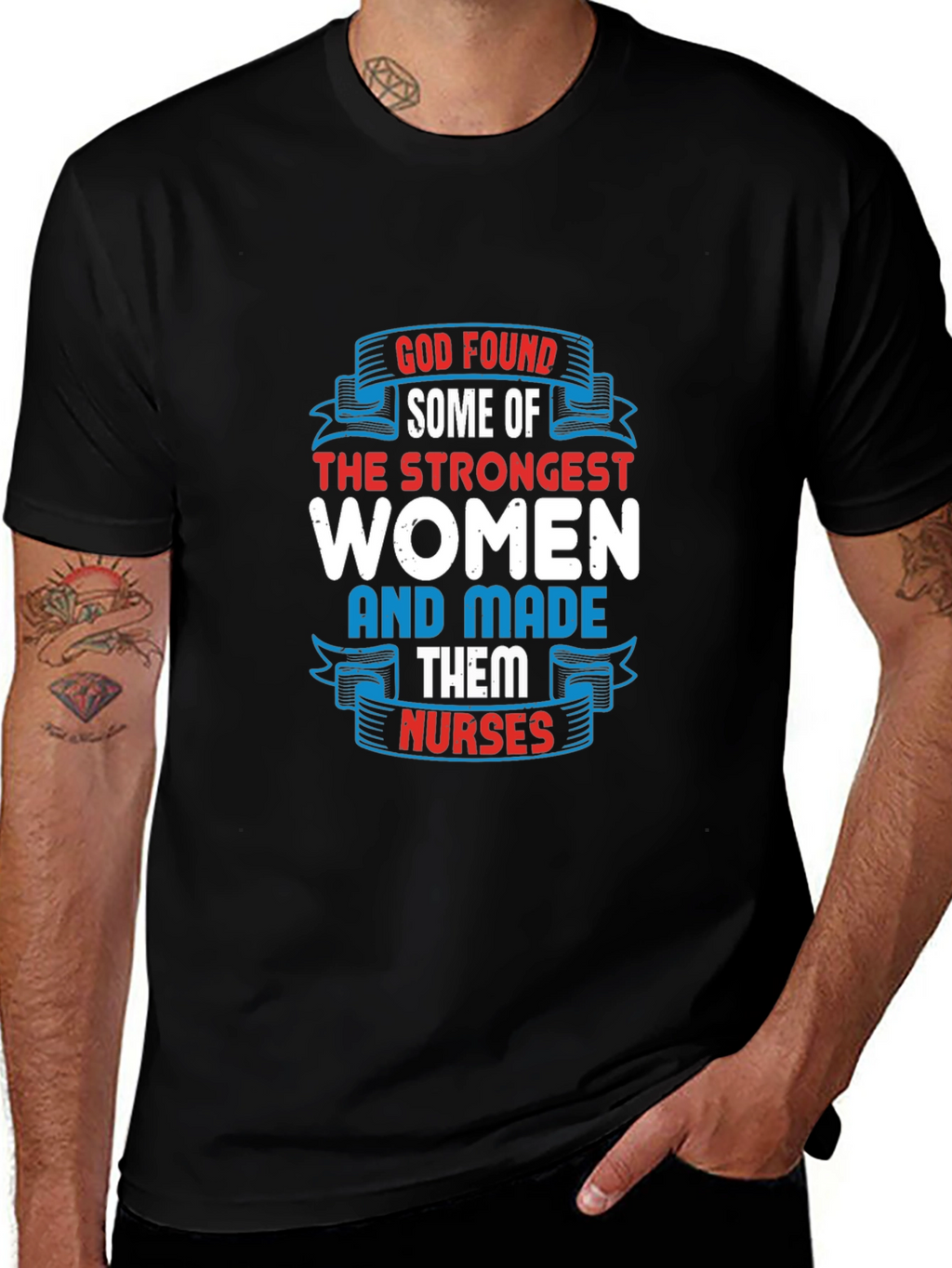 Strongest Women Made Nurses Graphic T-Shirt
