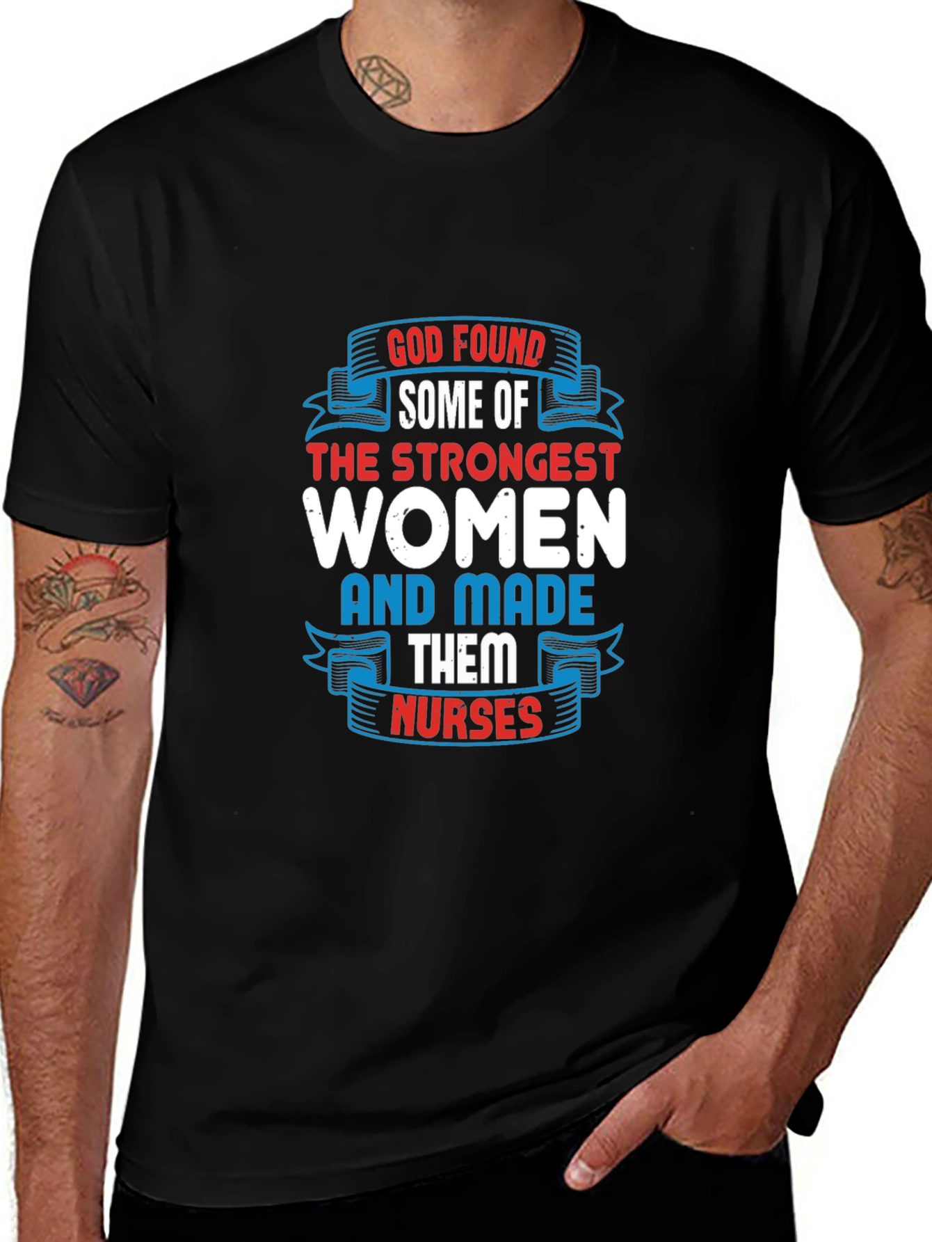 Strongest Women Made Nurses Graphic T-Shirt