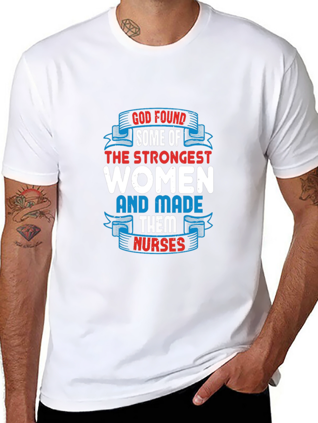 Strongest Women Made Nurses Graphic T-Shirt