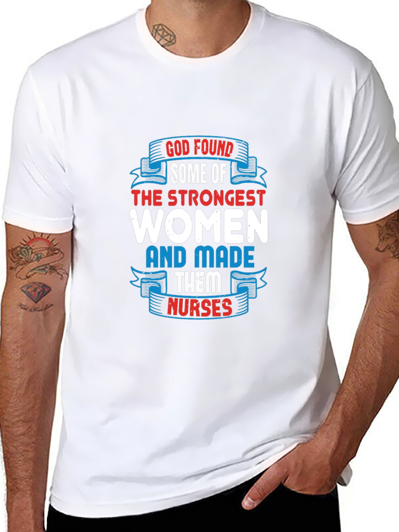 Strongest Women Made Nurses Graphic T-Shirt