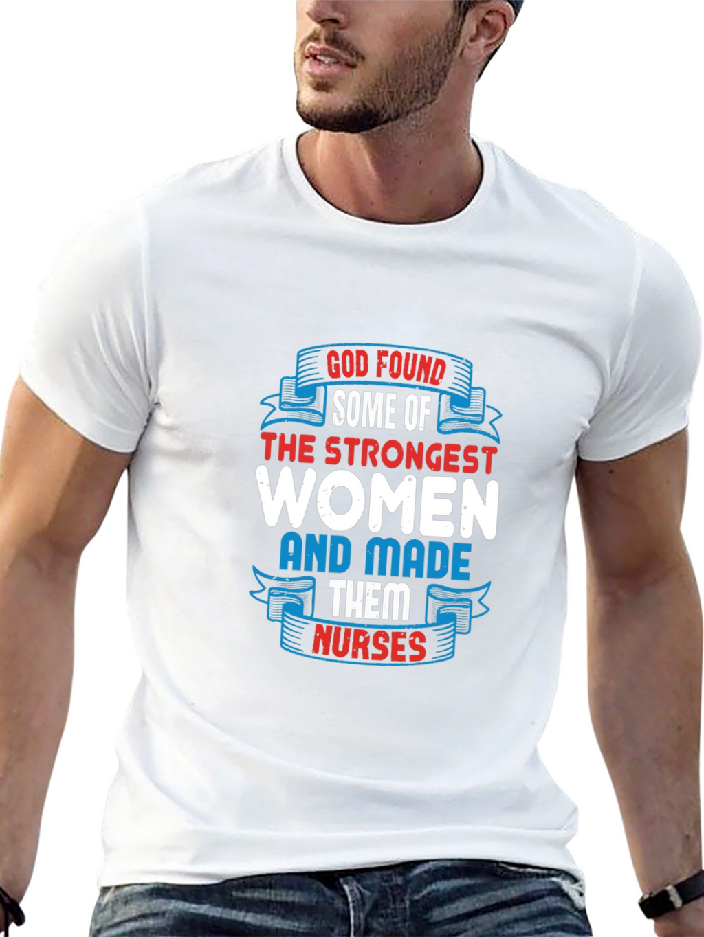 Strongest Women Made Nurses Graphic T-Shirt