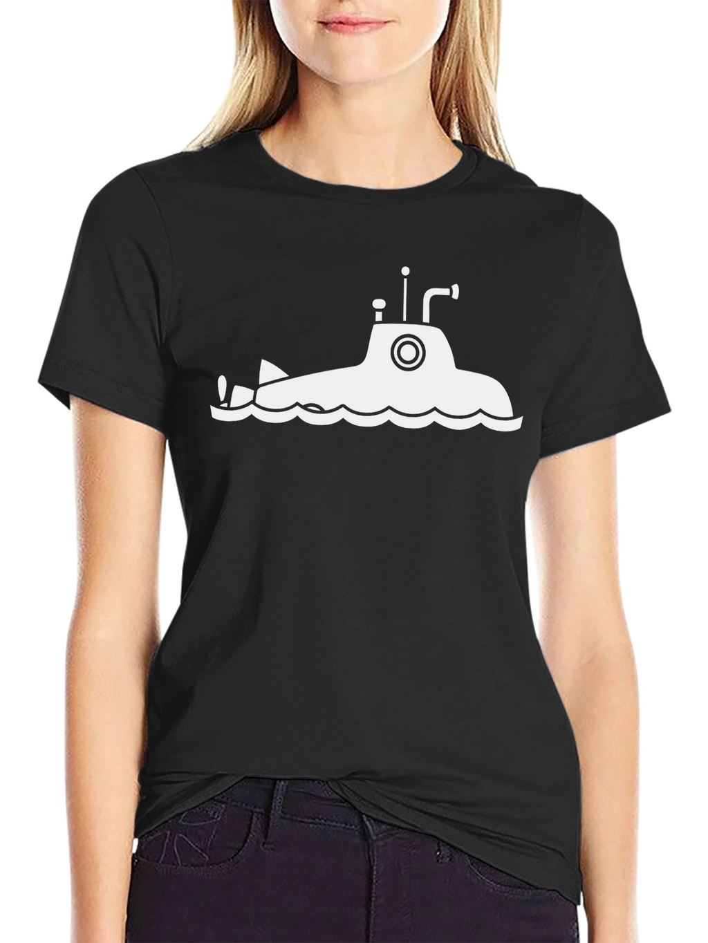 Submarine Graphic Black T-Shirt
