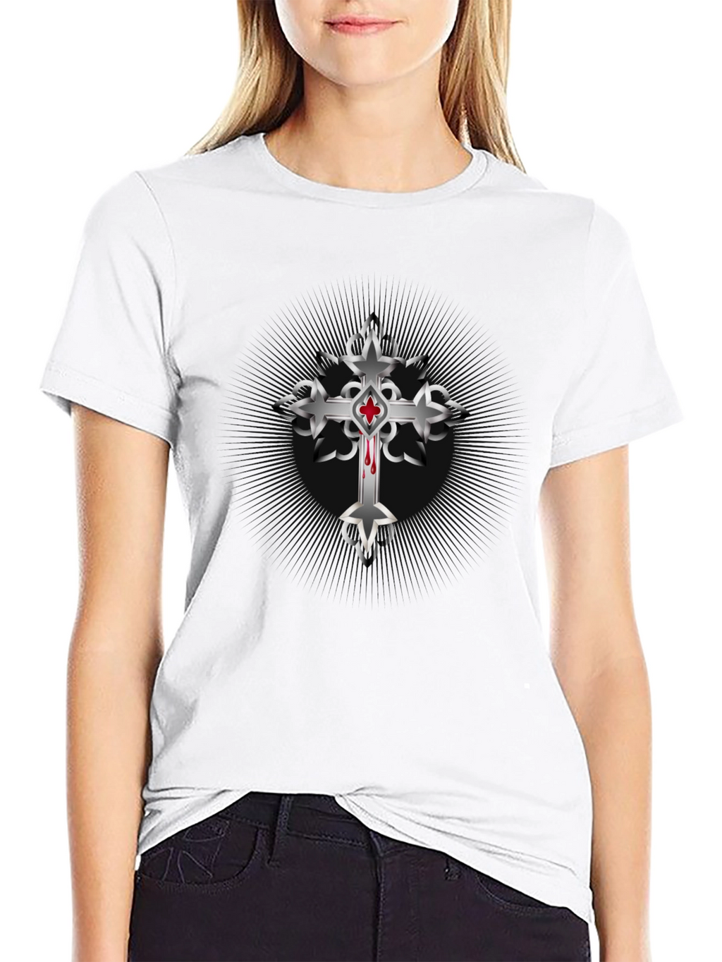 Cross Graphic Black T-Shirt