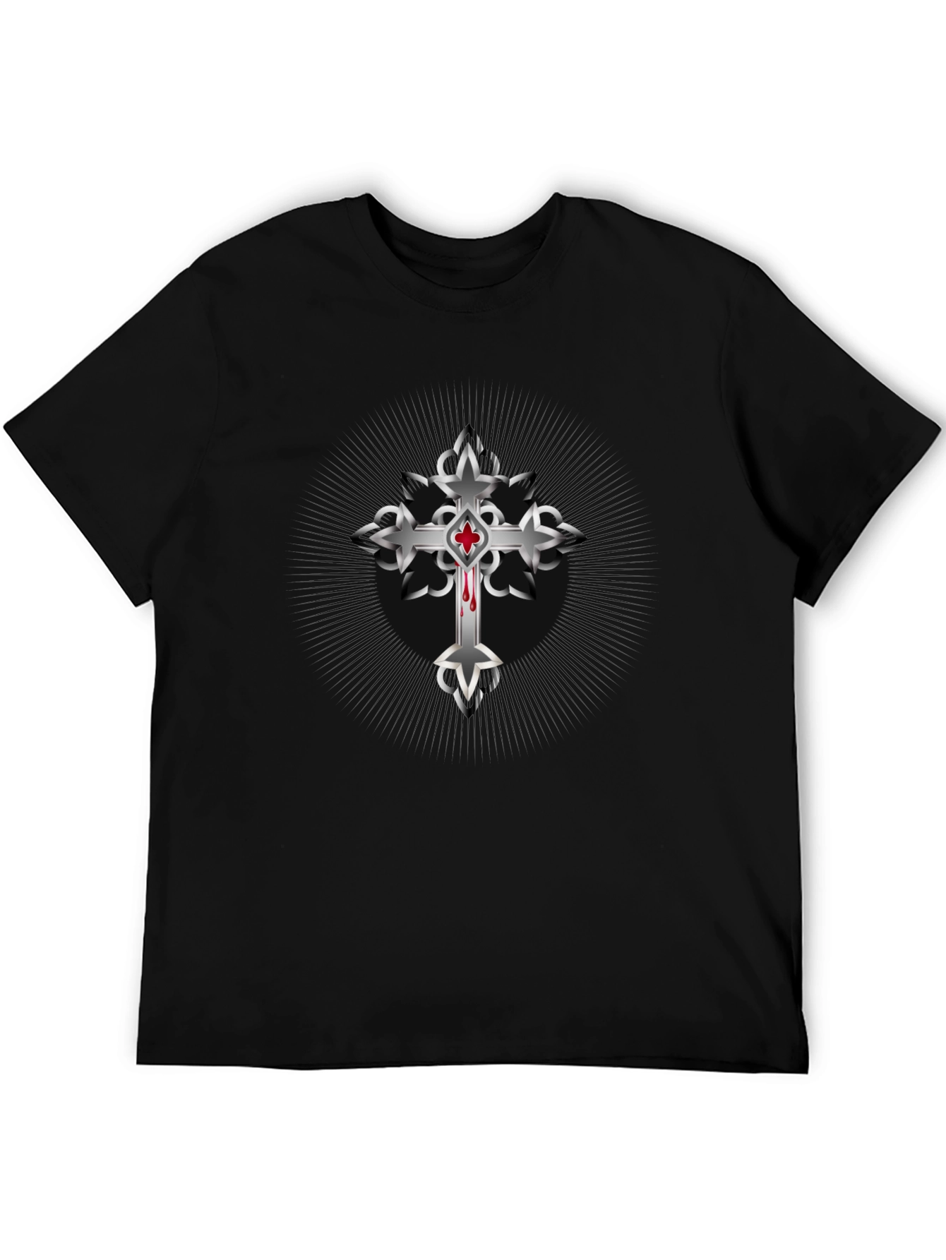 Cross Graphic Black T-Shirt