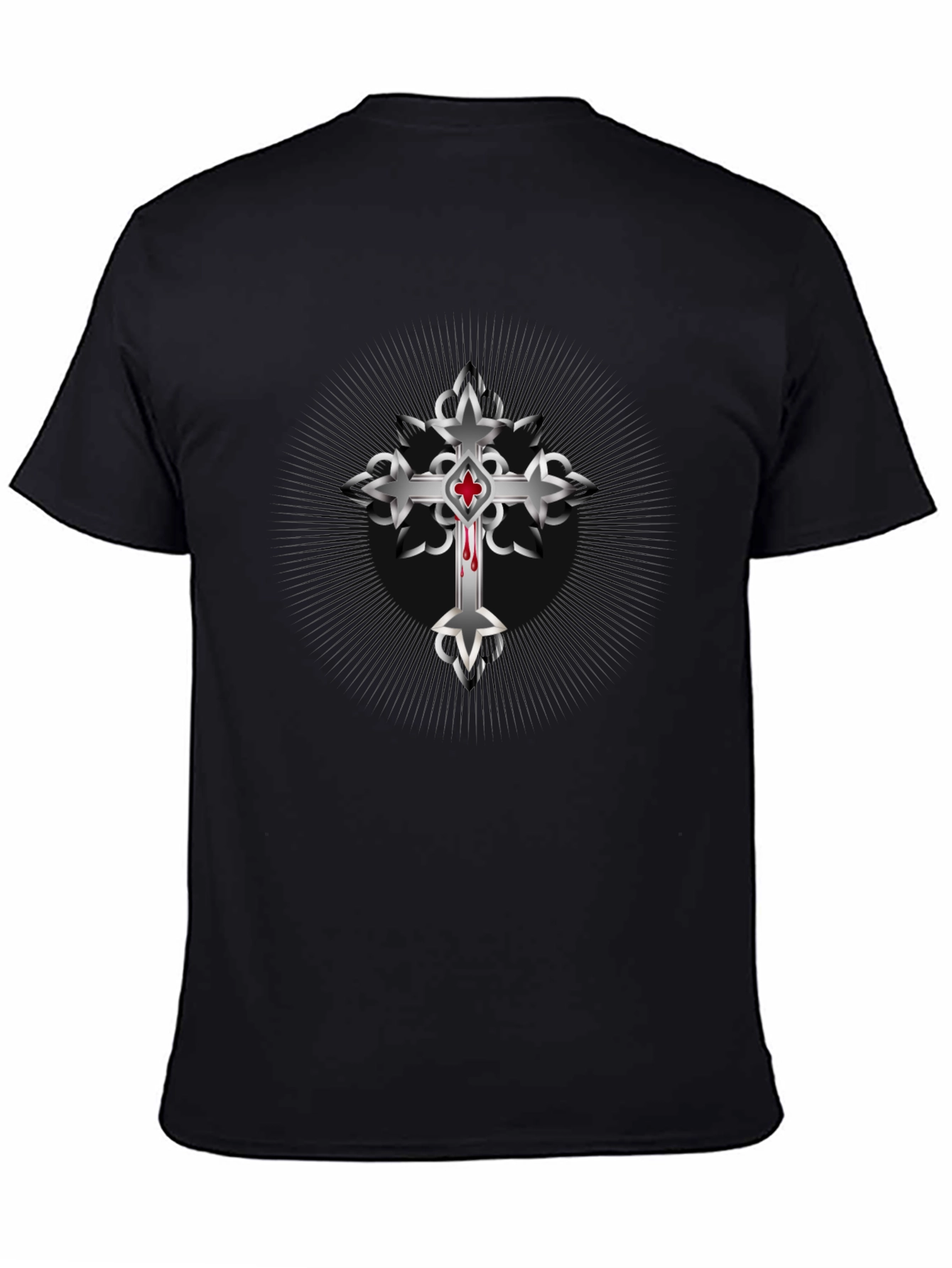 Cross Graphic Black T-Shirt