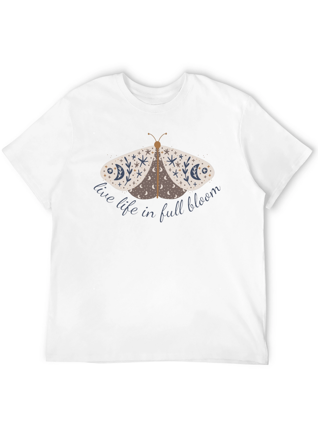 Moth Graphic T-Shirt - Live Life in Full Bloom