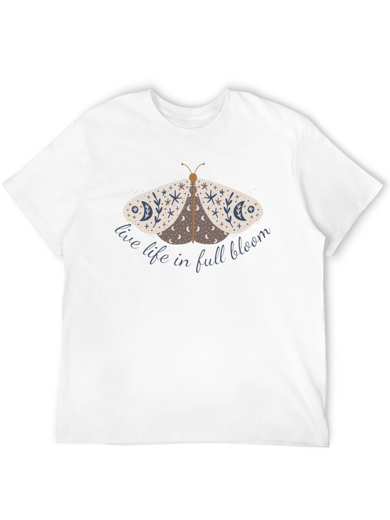 Moth Graphic T-Shirt - Live Life in Full Bloom