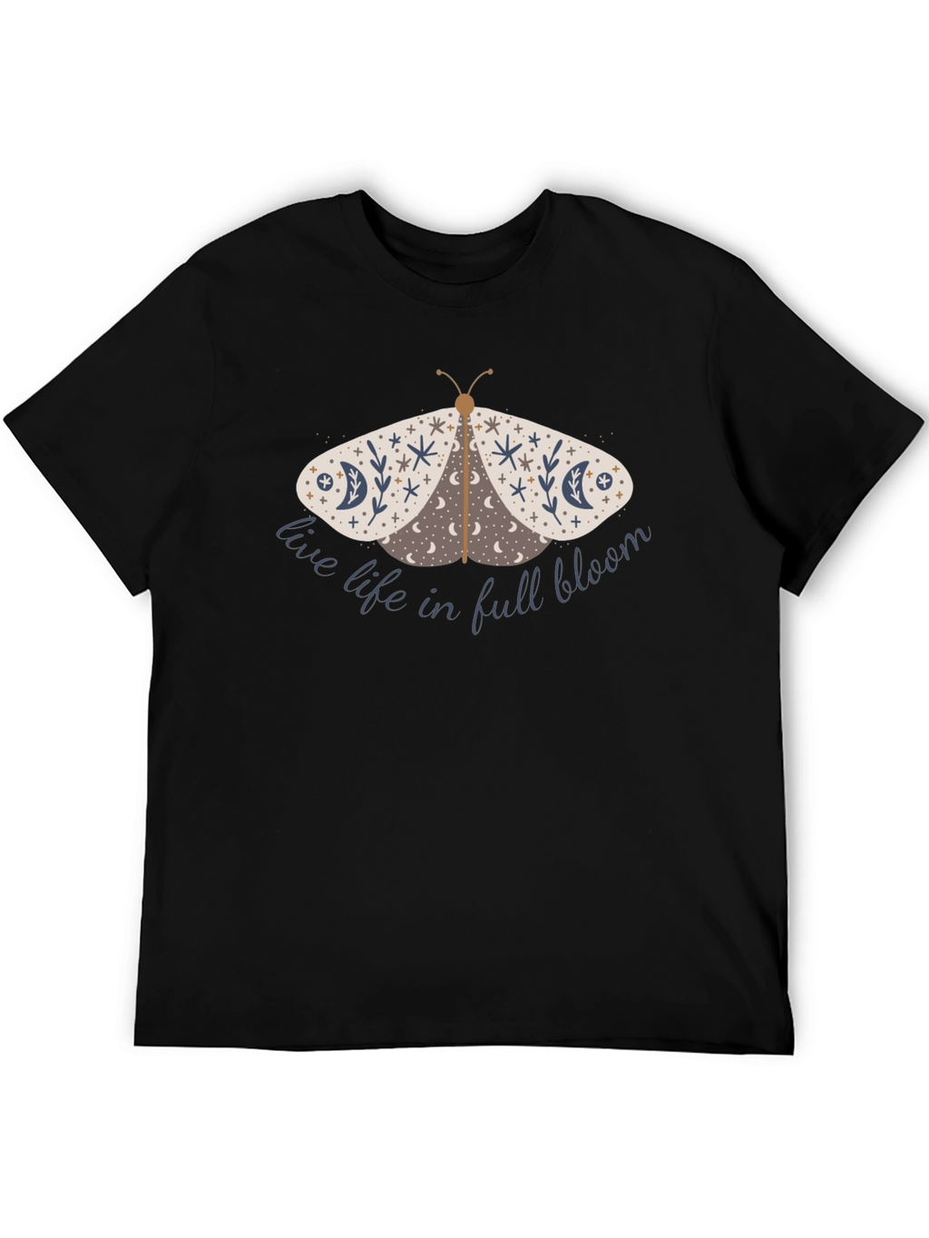 Moth Graphic T-Shirt - Live Life in Full Bloom