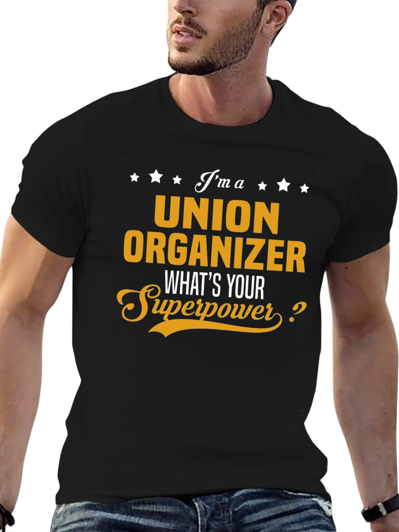 Union Organizer Superpower T-Shirt - Black