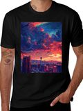 Vegas Sunset Graphic Tee - Stylish Cityscape Shirt