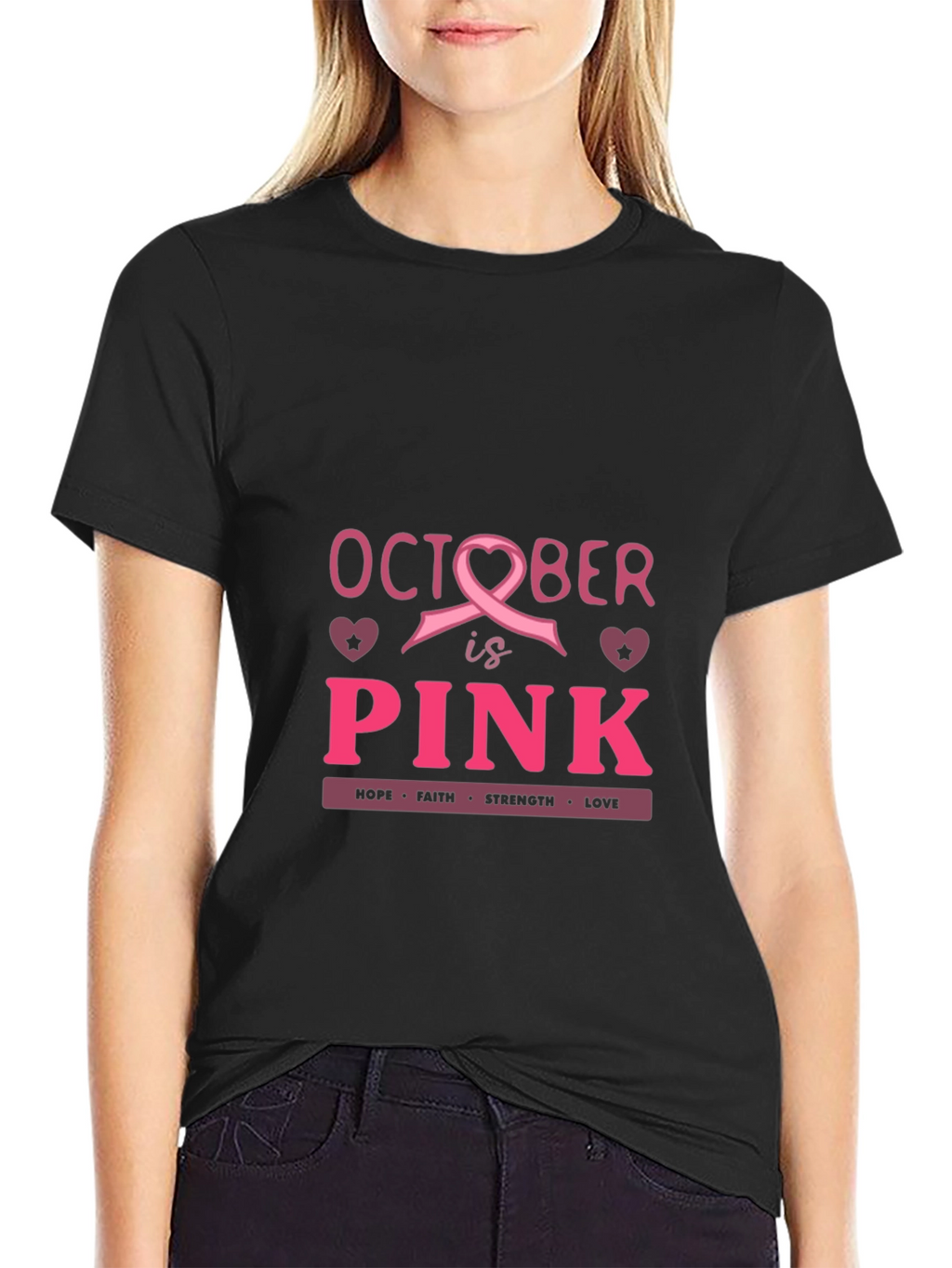 October is Pink Breast Cancer Awareness T-Shirt