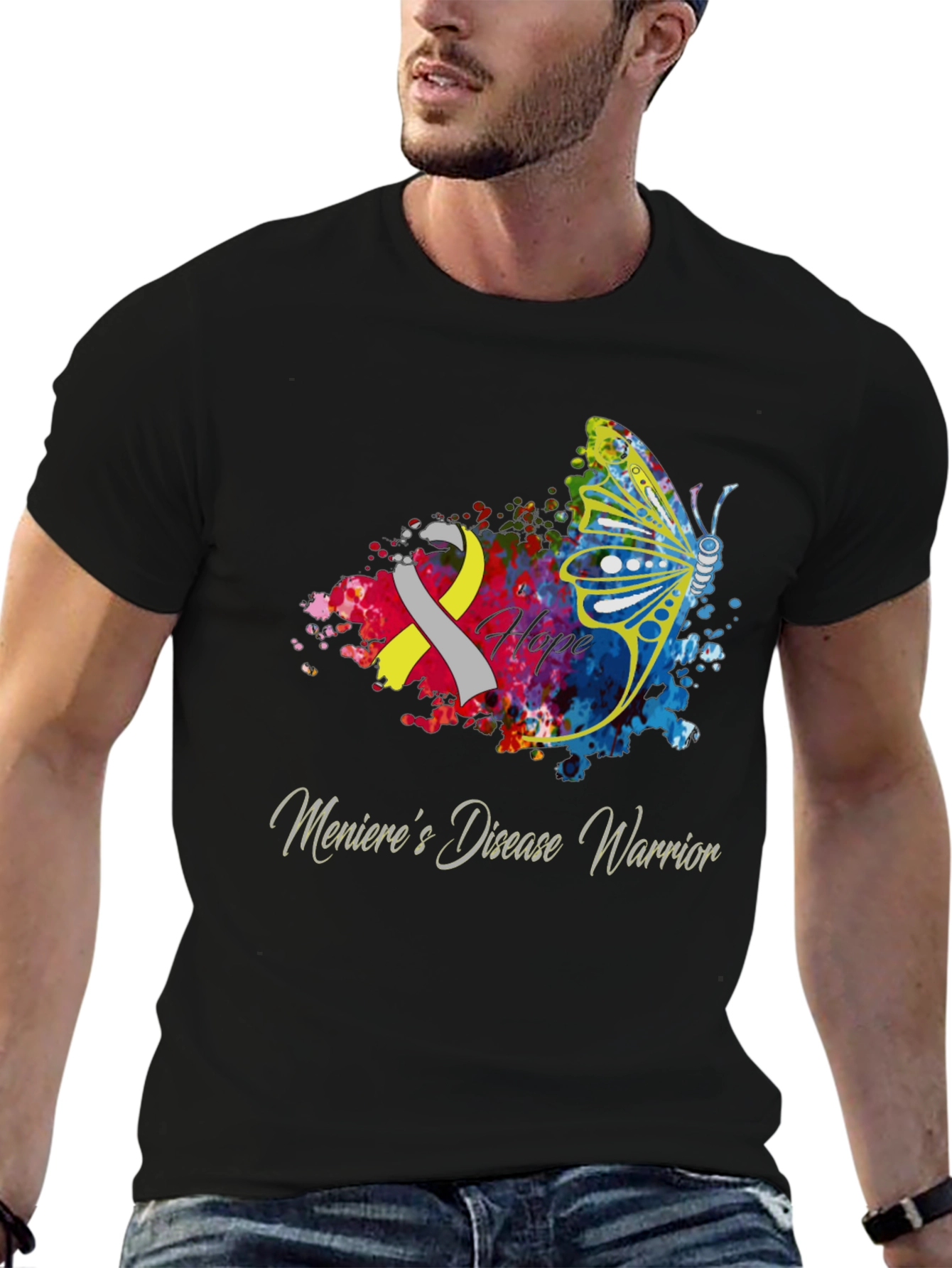 Menieres Disease Warrior Butterfly T-Shirt