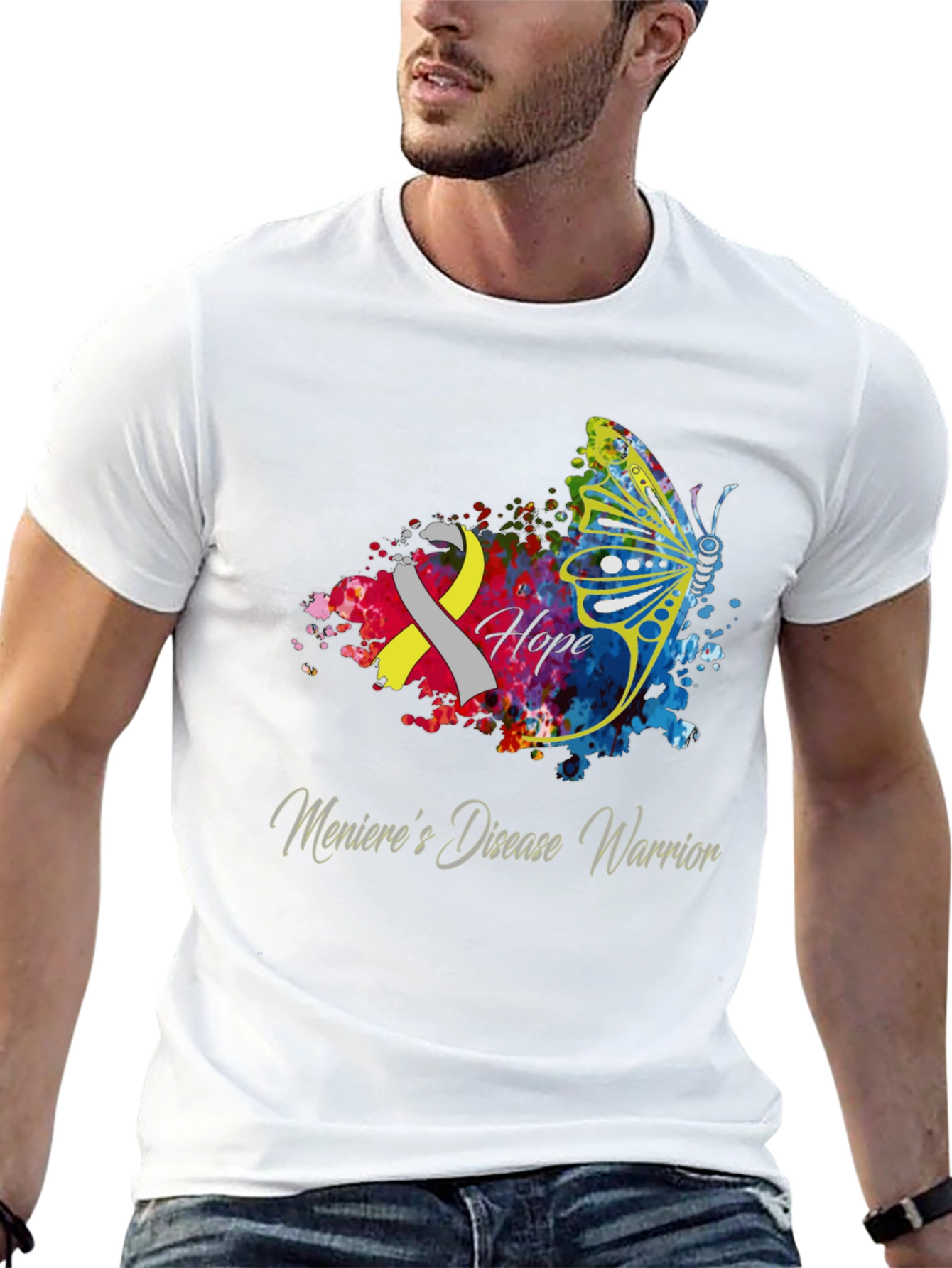 Menieres Disease Warrior Butterfly T-Shirt