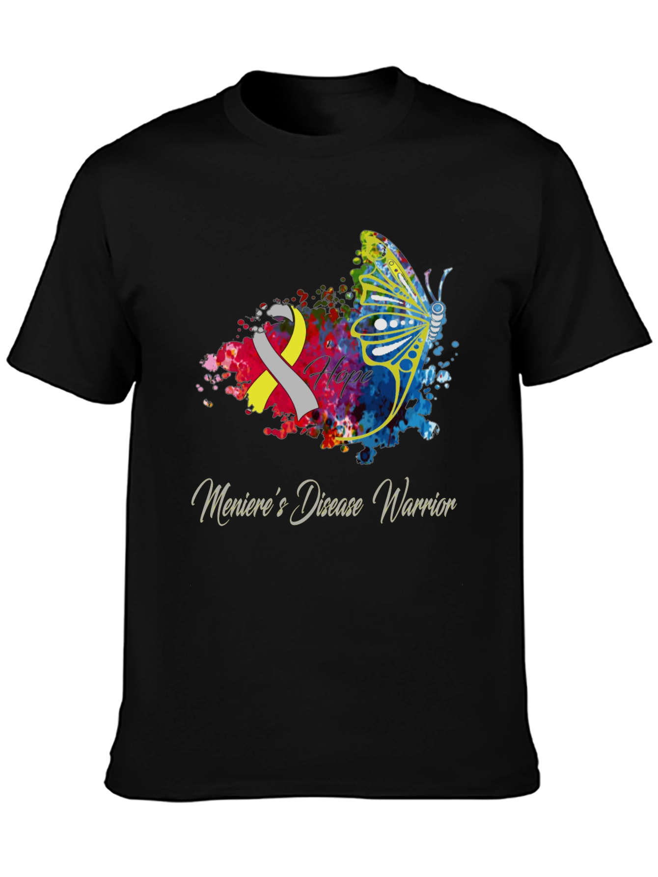 Menieres Disease Warrior Butterfly T-Shirt