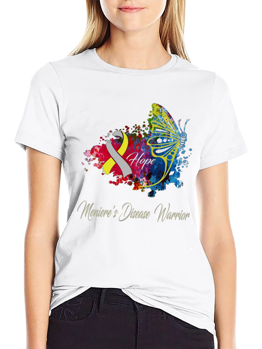 Menieres Disease Warrior Butterfly T-Shirt