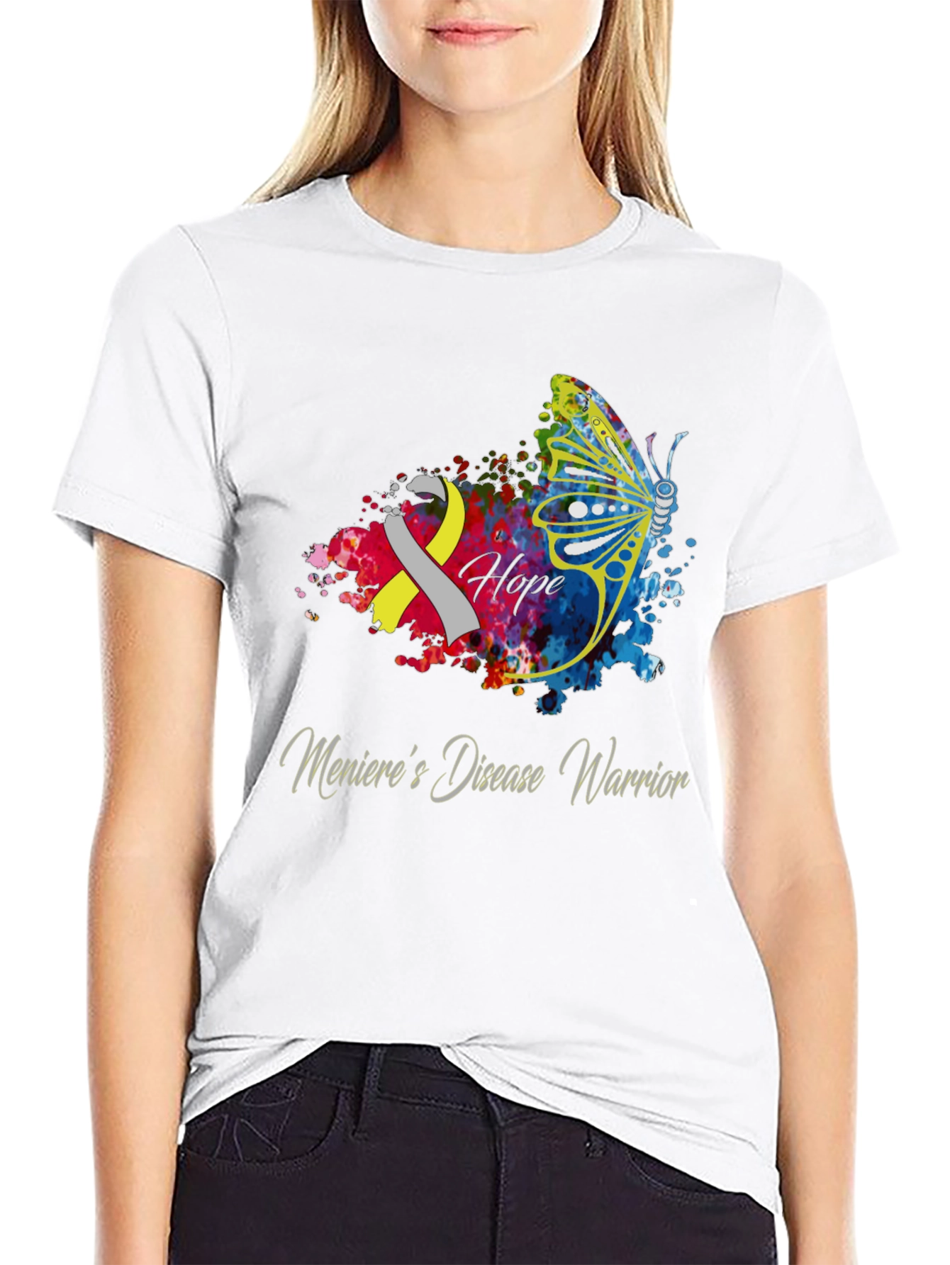 Menieres Disease Warrior Butterfly T-Shirt