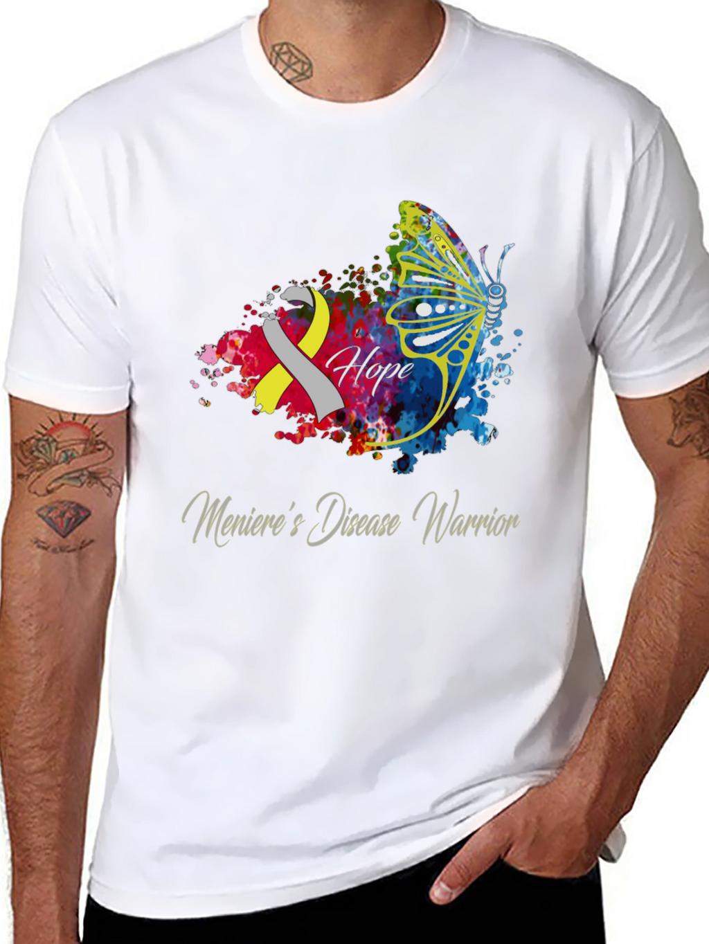 Menieres Disease Warrior Butterfly T-Shirt