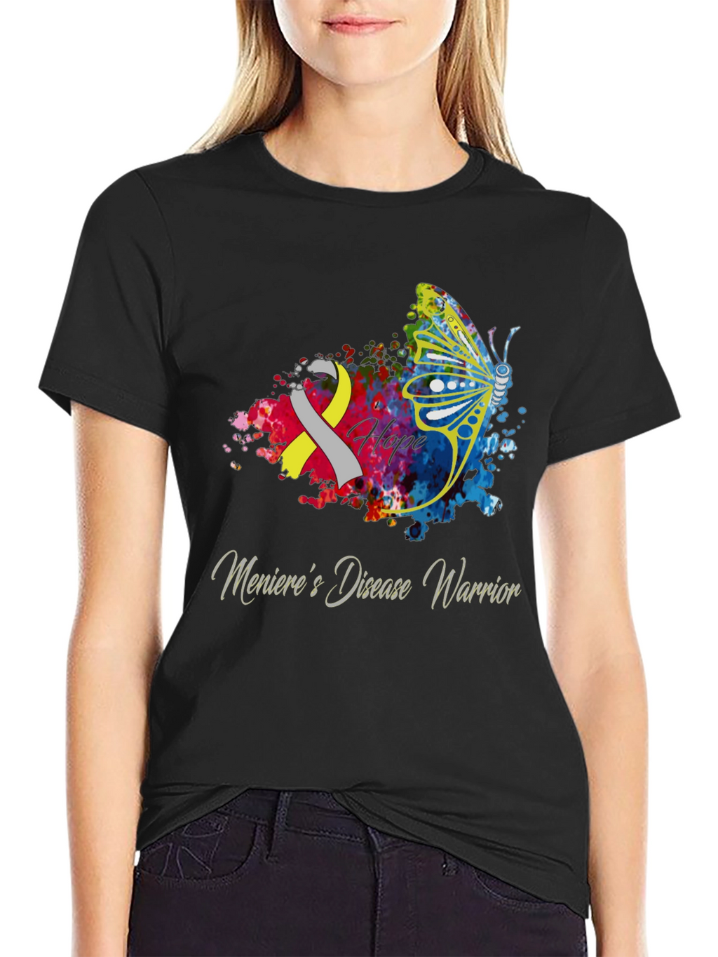 Menieres Disease Warrior Butterfly T-Shirt