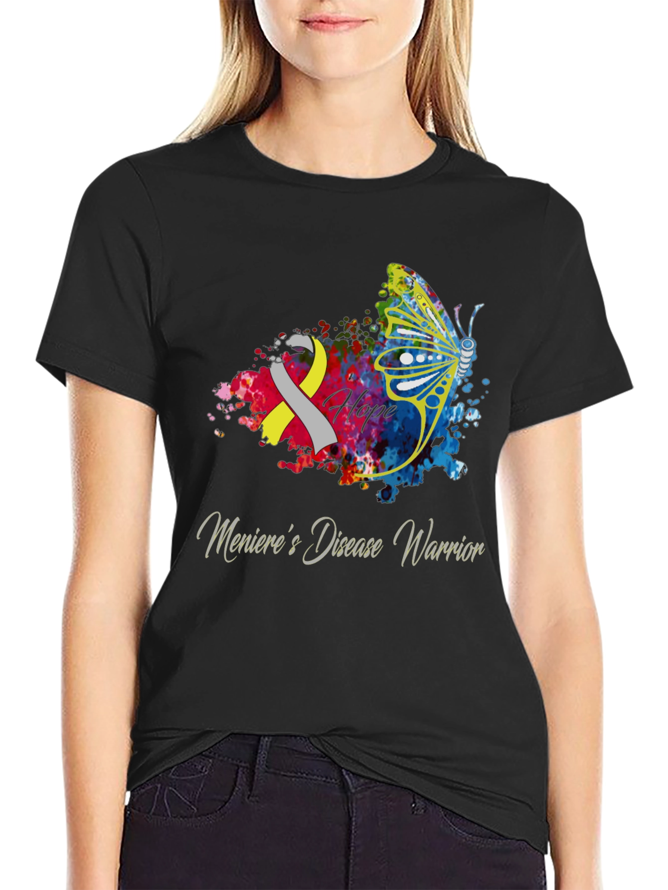 Menieres Disease Warrior Butterfly T-Shirt