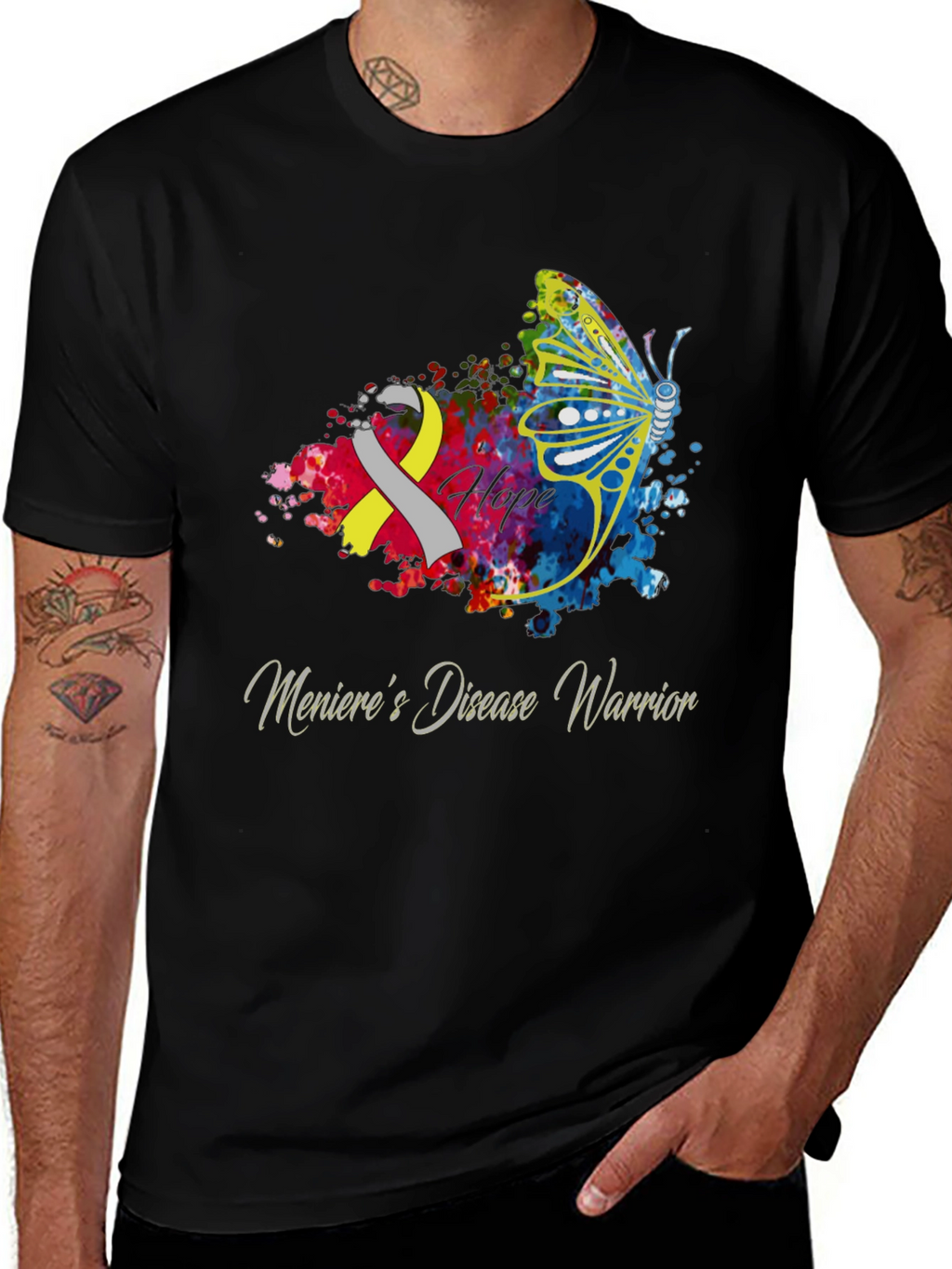 Menieres Disease Warrior Butterfly T-Shirt