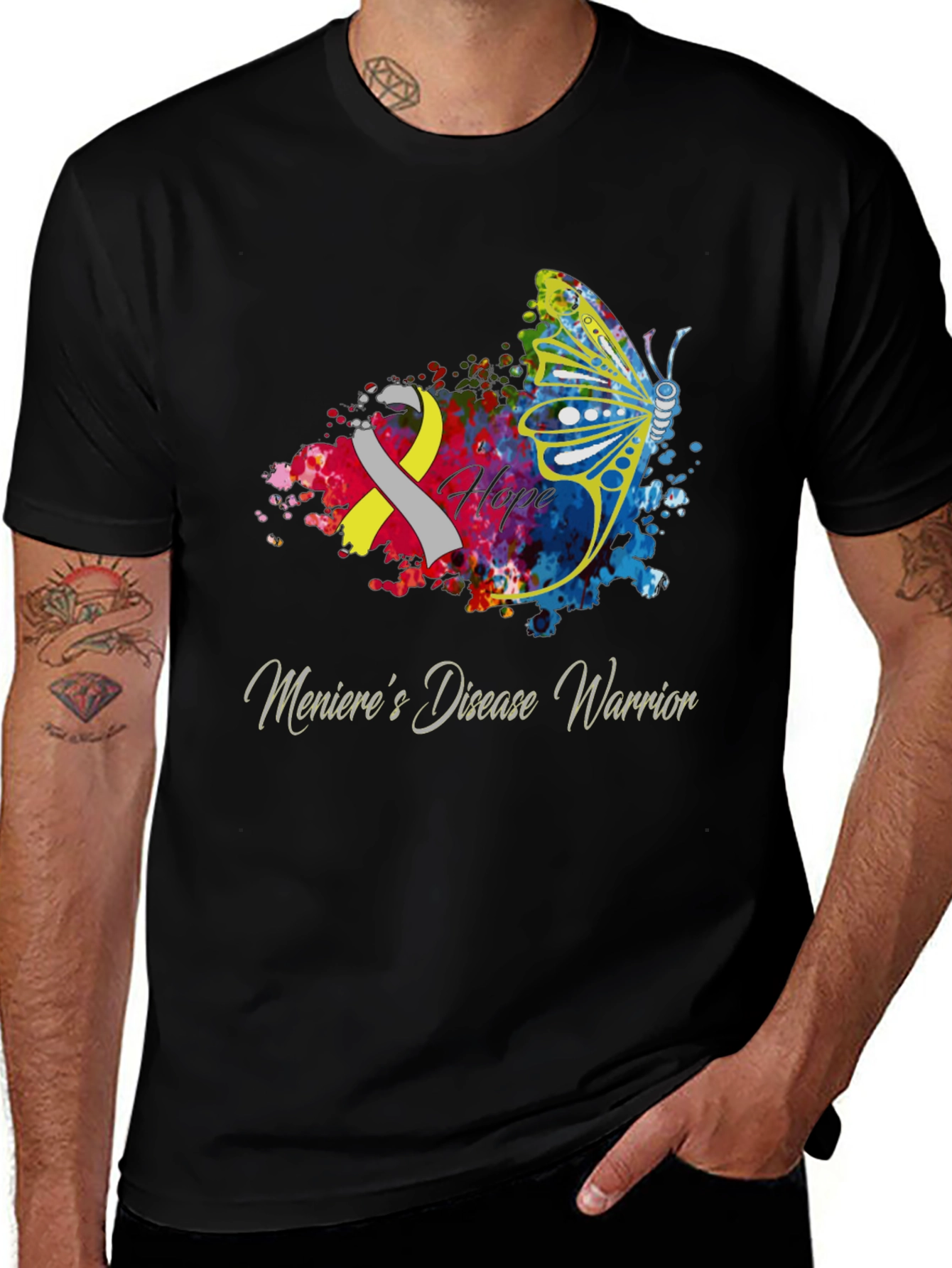 Menieres Disease Warrior Butterfly T-Shirt