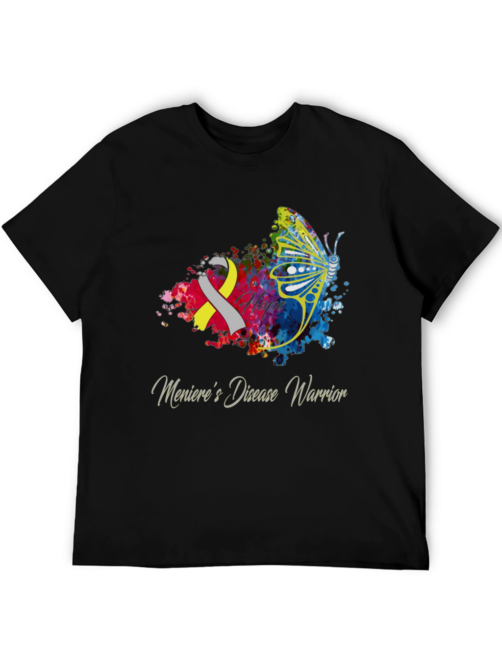 Menieres Disease Warrior Butterfly T-Shirt