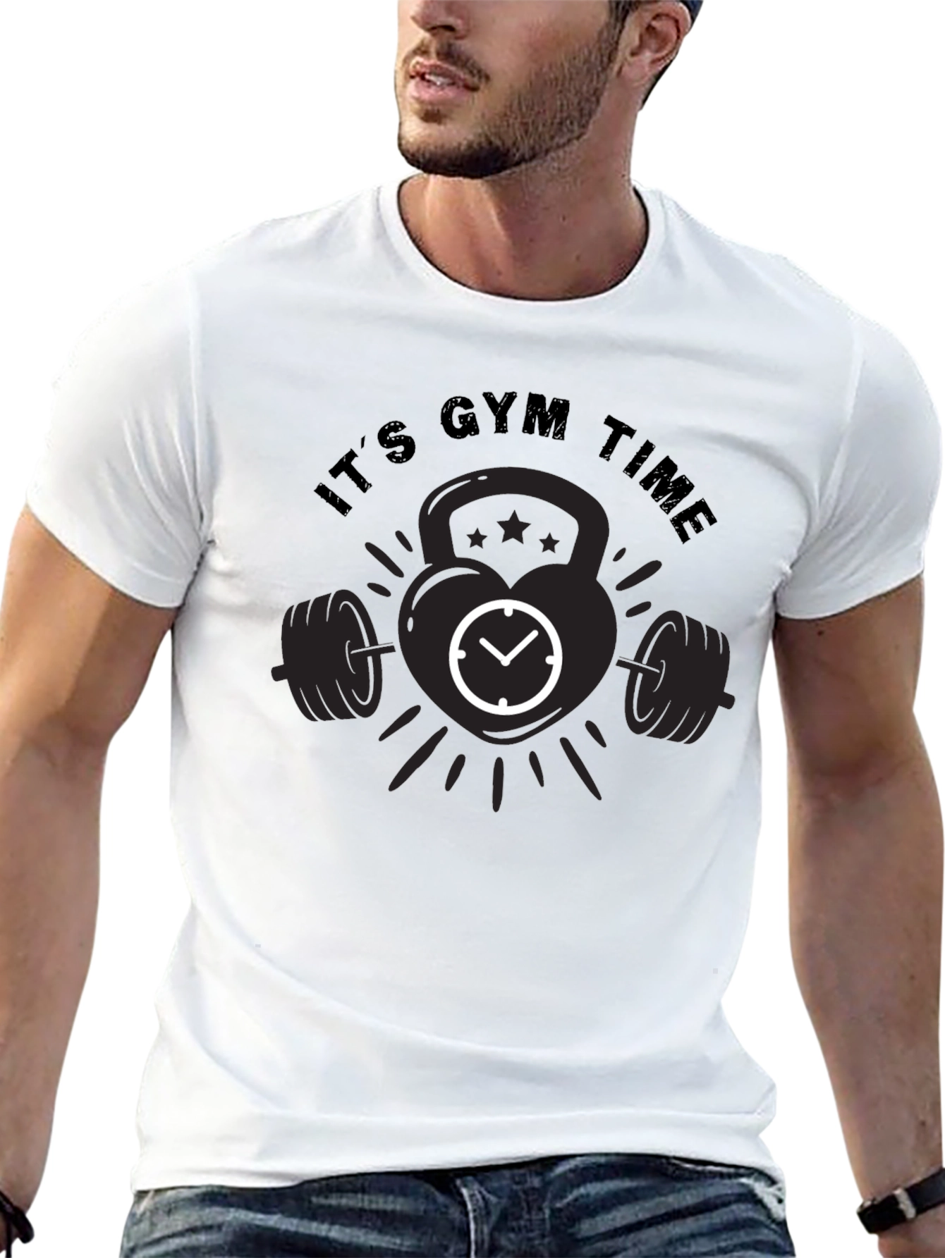 Its Gym Time Black T-Shirt