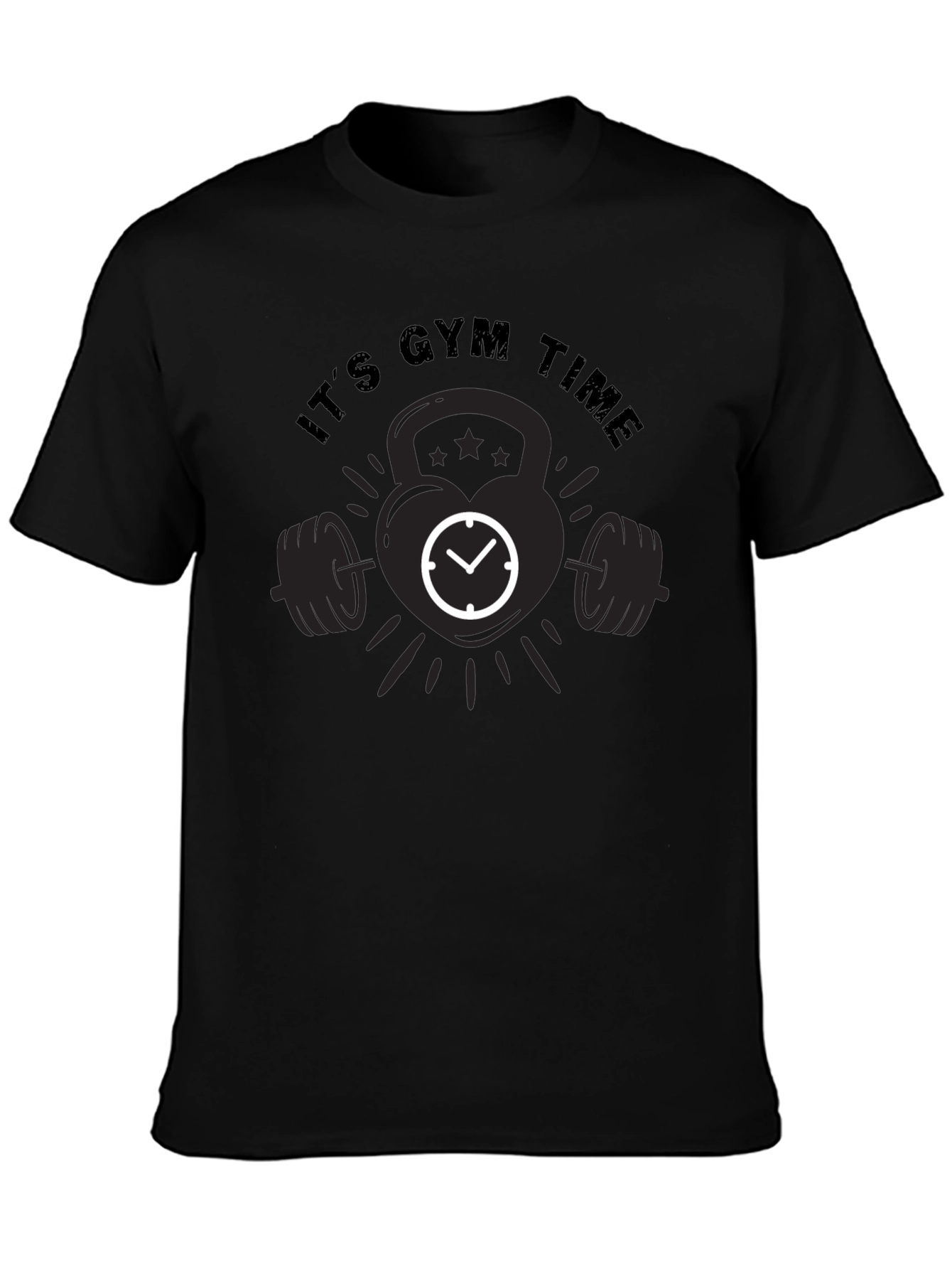 Its Gym Time Black T-Shirt