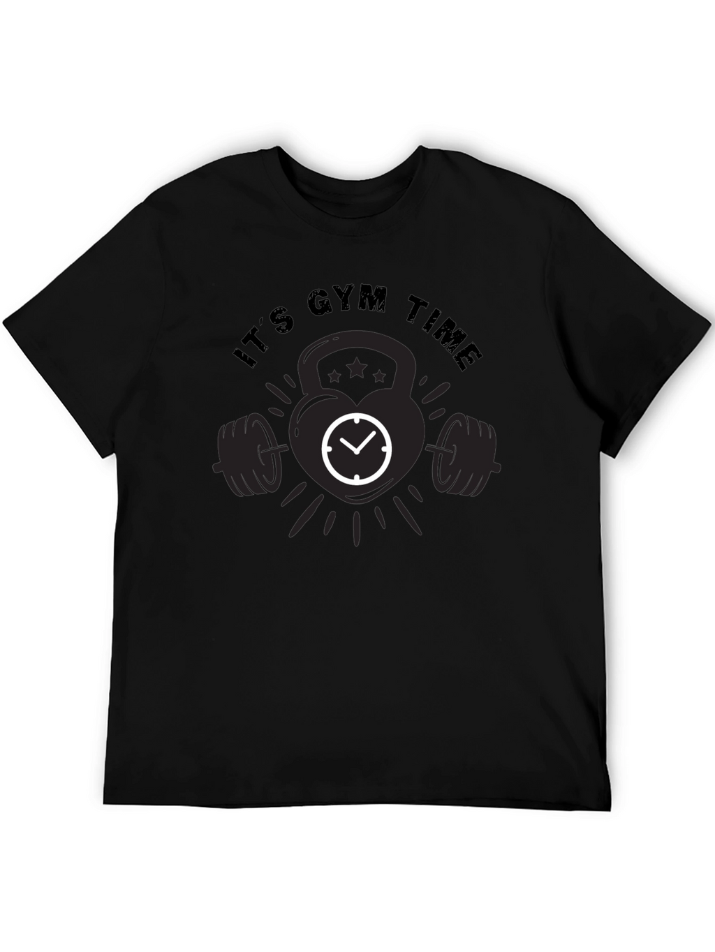 Its Gym Time Black T-Shirt
