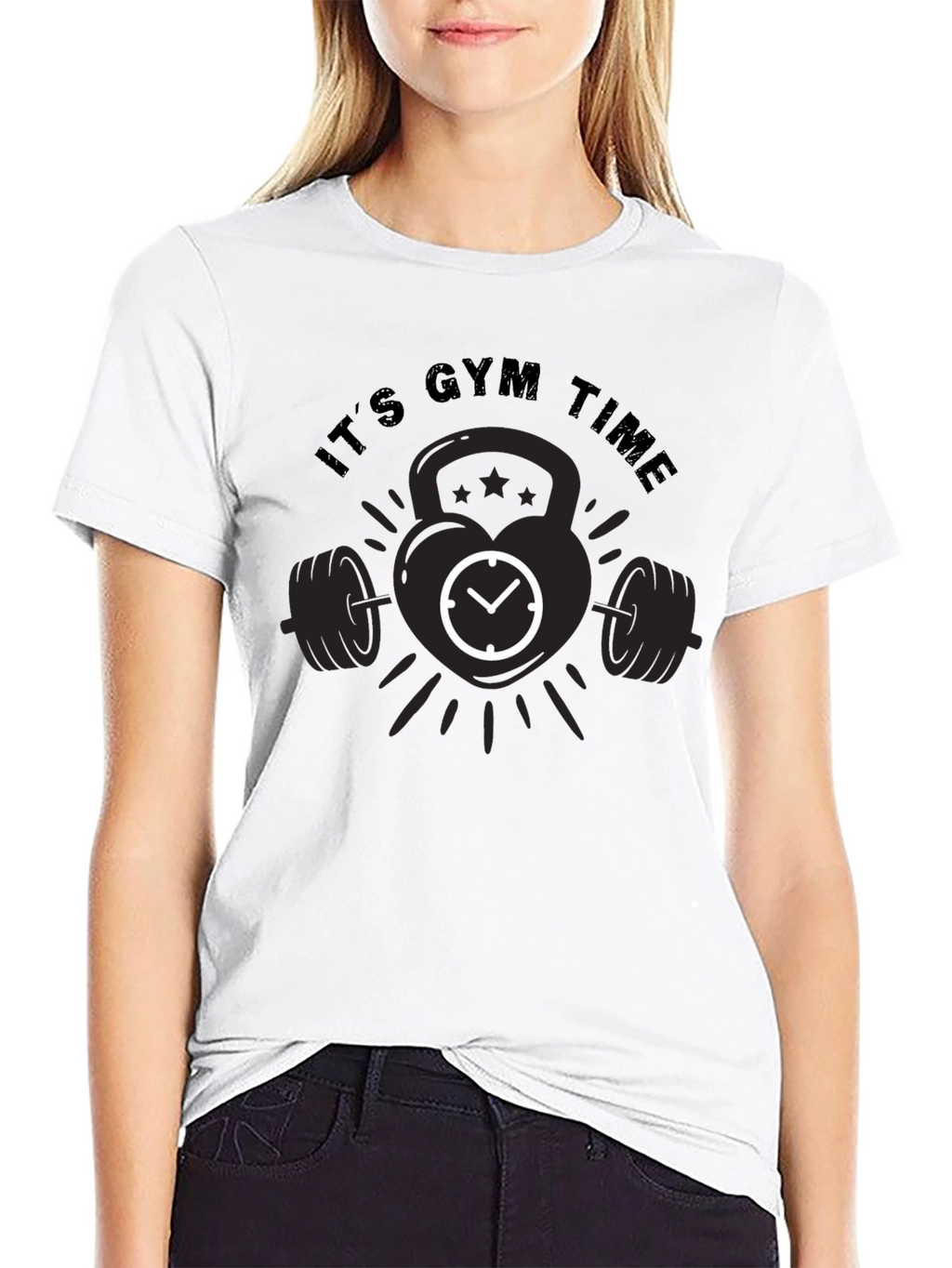 Its Gym Time Black T-Shirt
