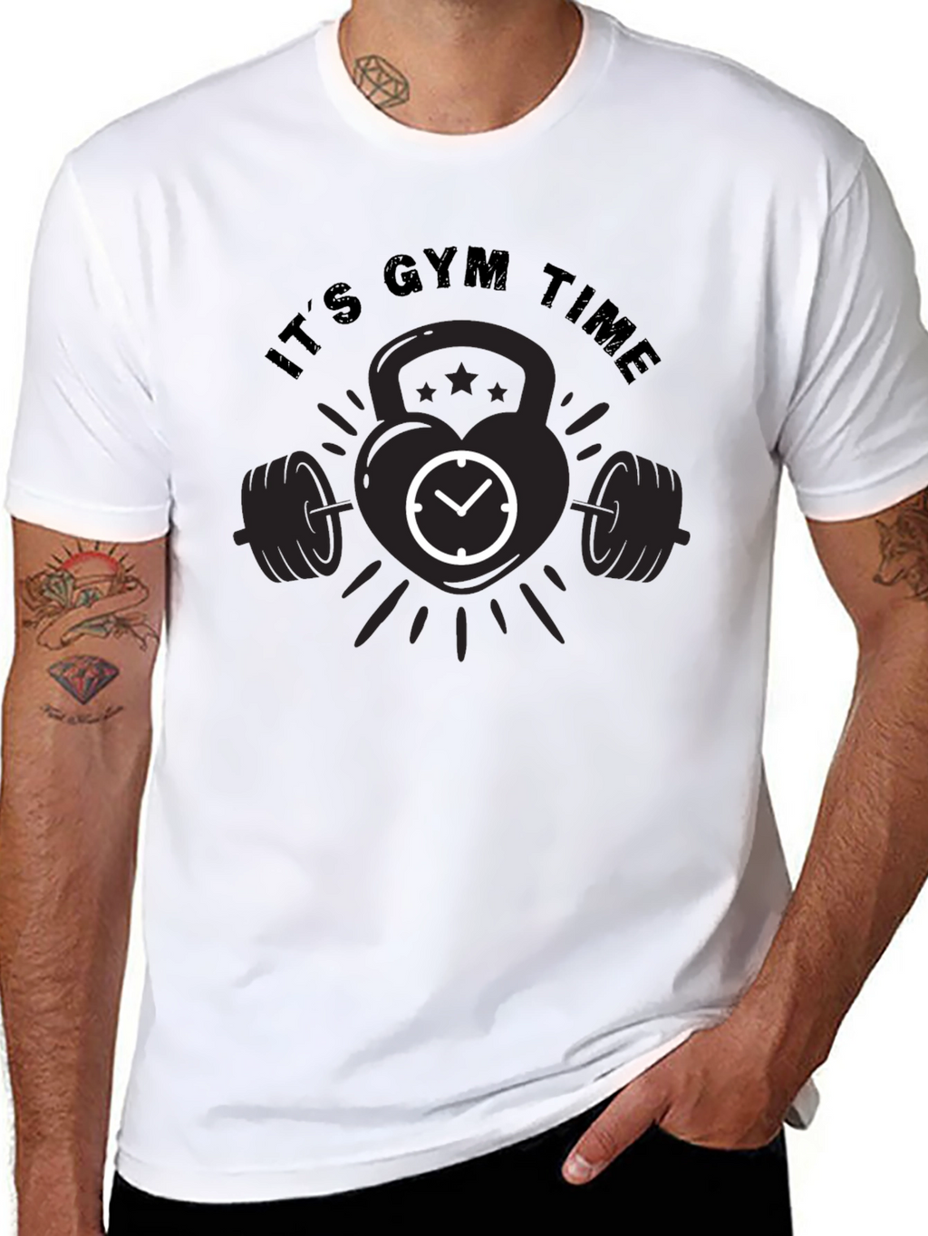 Its Gym Time Black T-Shirt