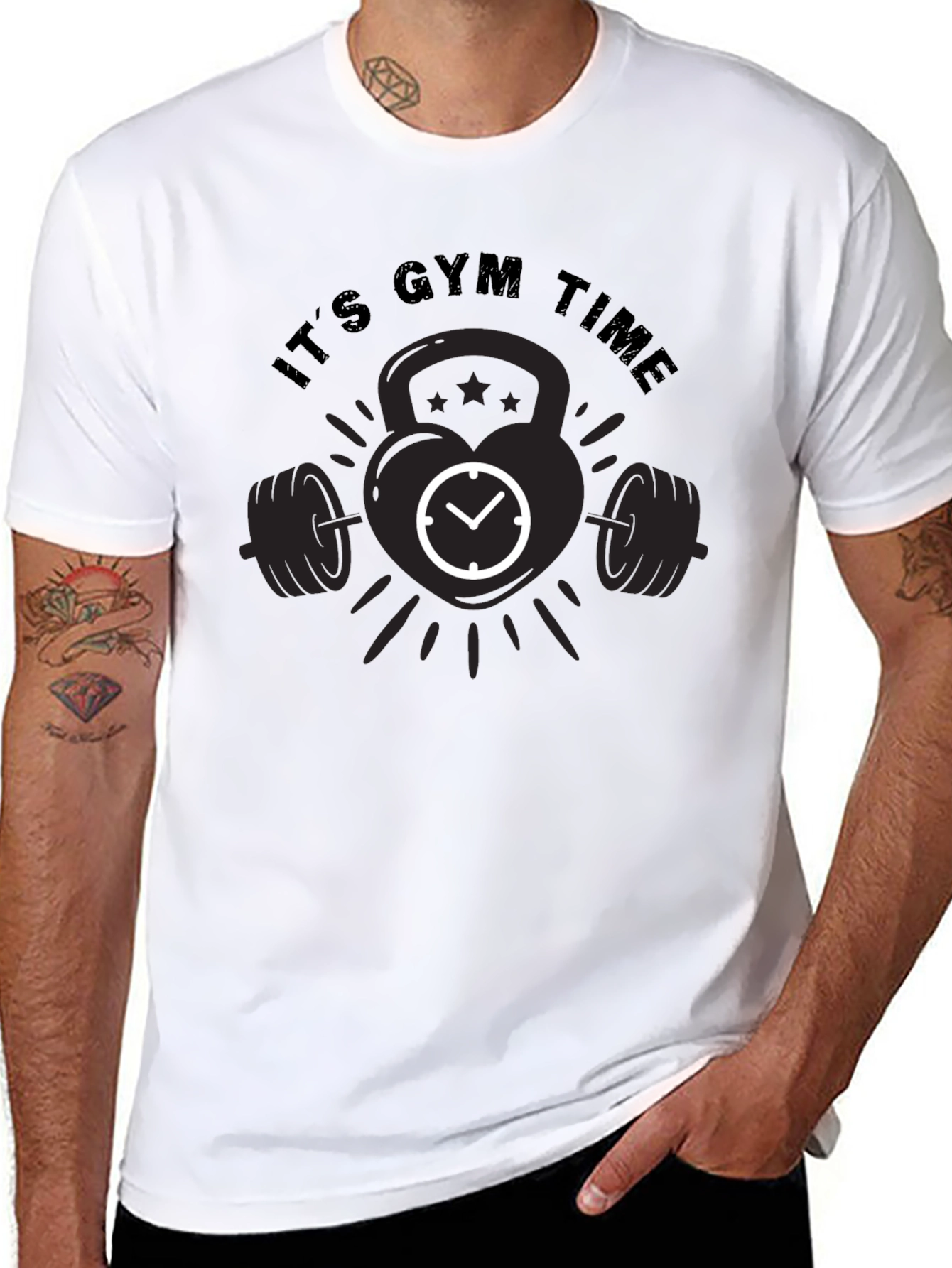 Its Gym Time Black T-Shirt