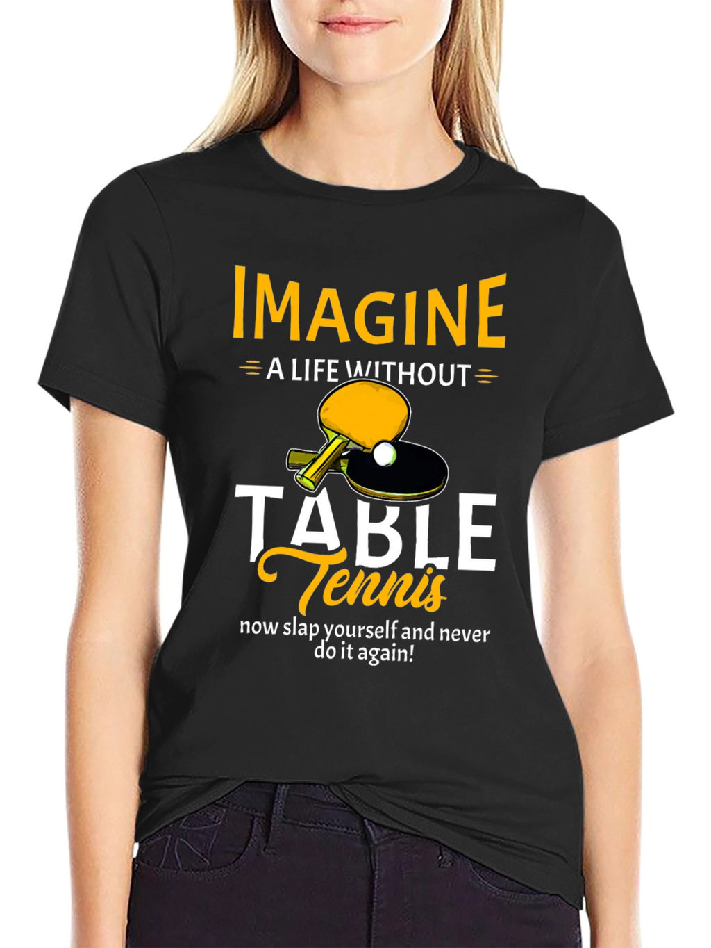 Imagine Table Tennis T-Shirt - Funny Ping Pong Tee