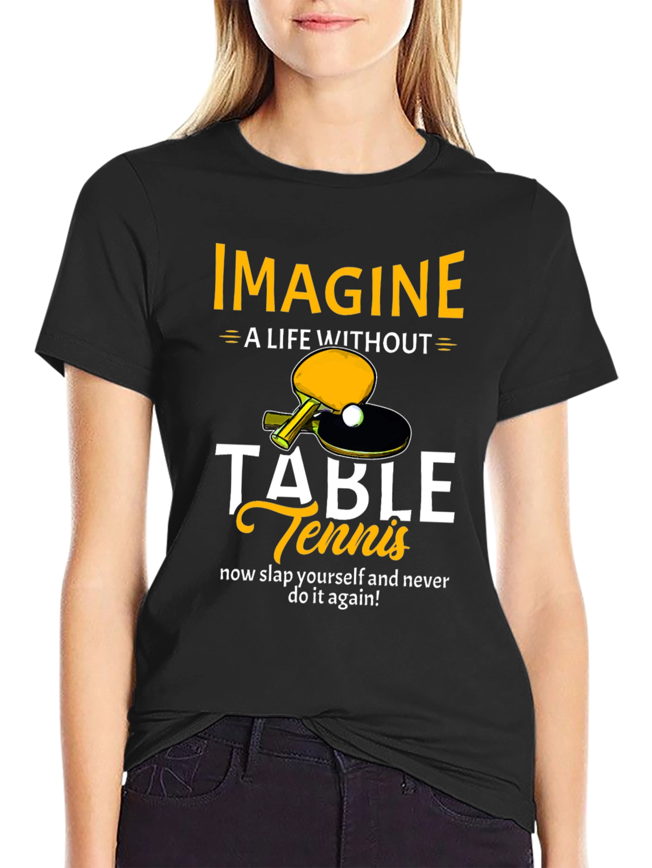 Imagine Table Tennis T-Shirt - Funny Ping Pong Tee