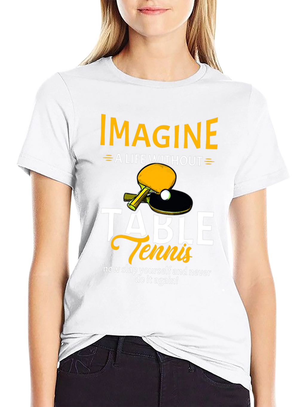 Imagine Table Tennis T-Shirt - Funny Ping Pong Tee