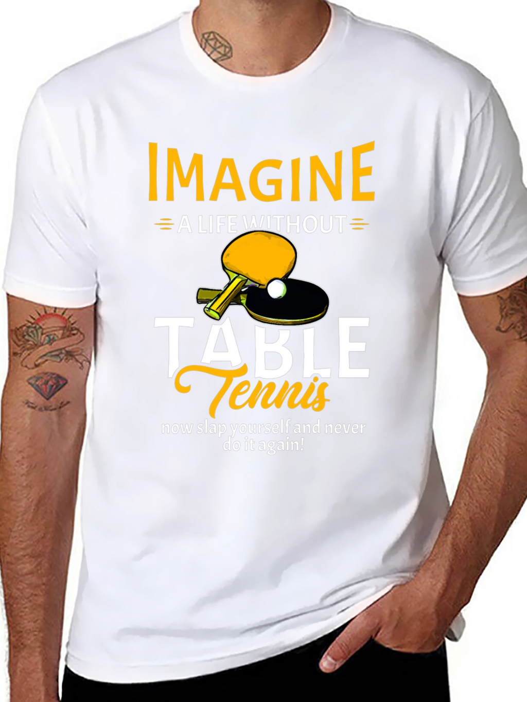 Imagine Table Tennis T-Shirt - Funny Ping Pong Tee