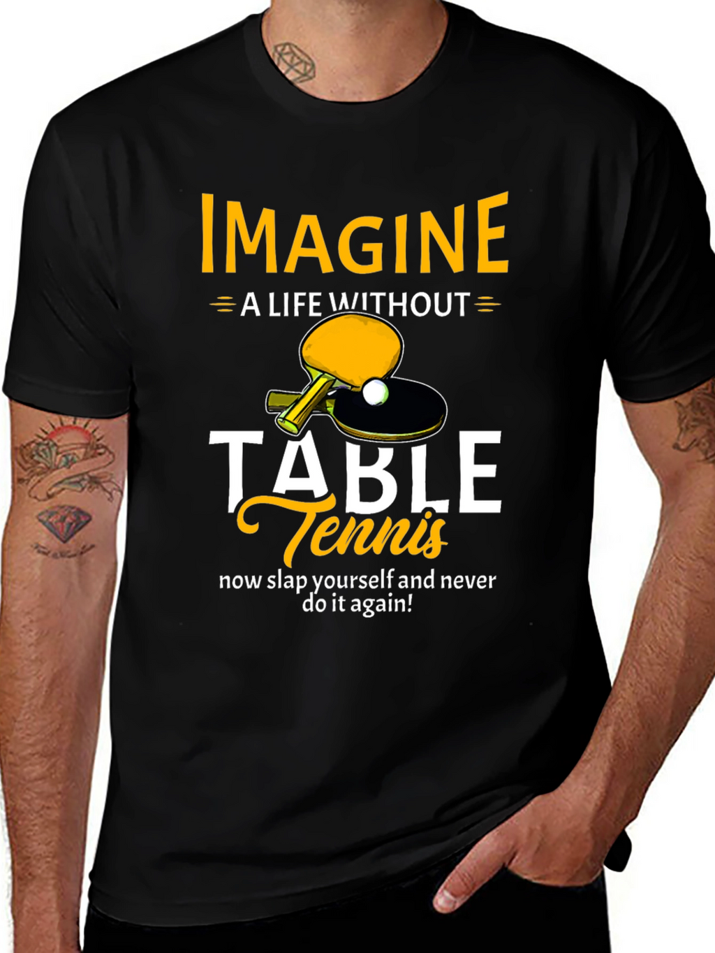 Imagine Table Tennis T-Shirt - Funny Ping Pong Tee