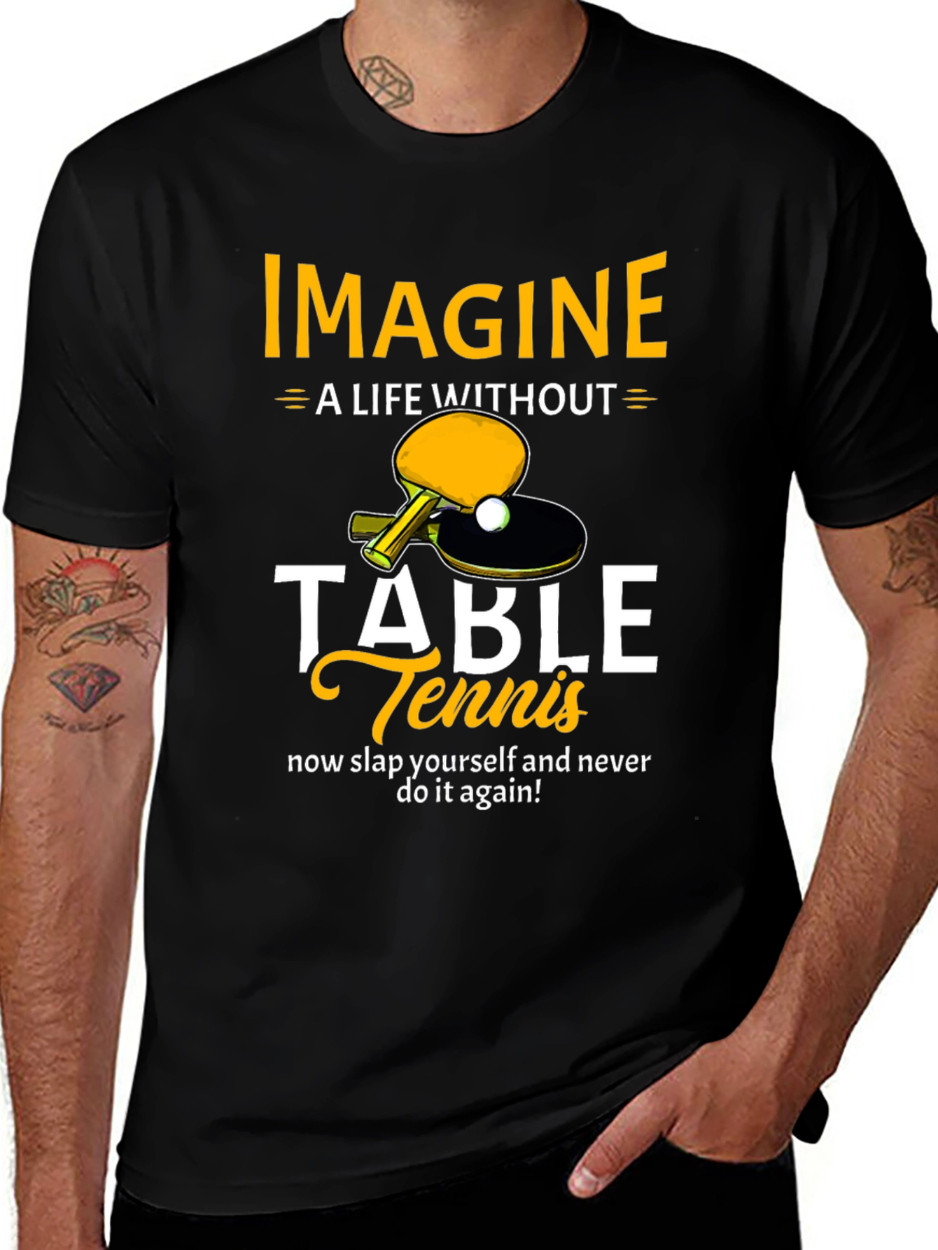 Imagine Table Tennis T-Shirt - Funny Ping Pong Tee