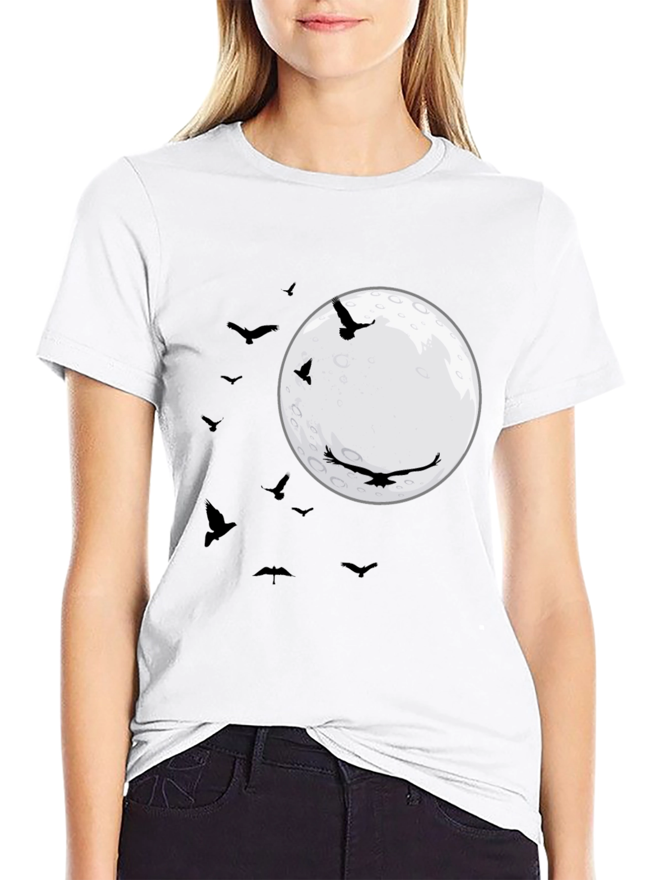 Raven Moon T-Shirt - Black