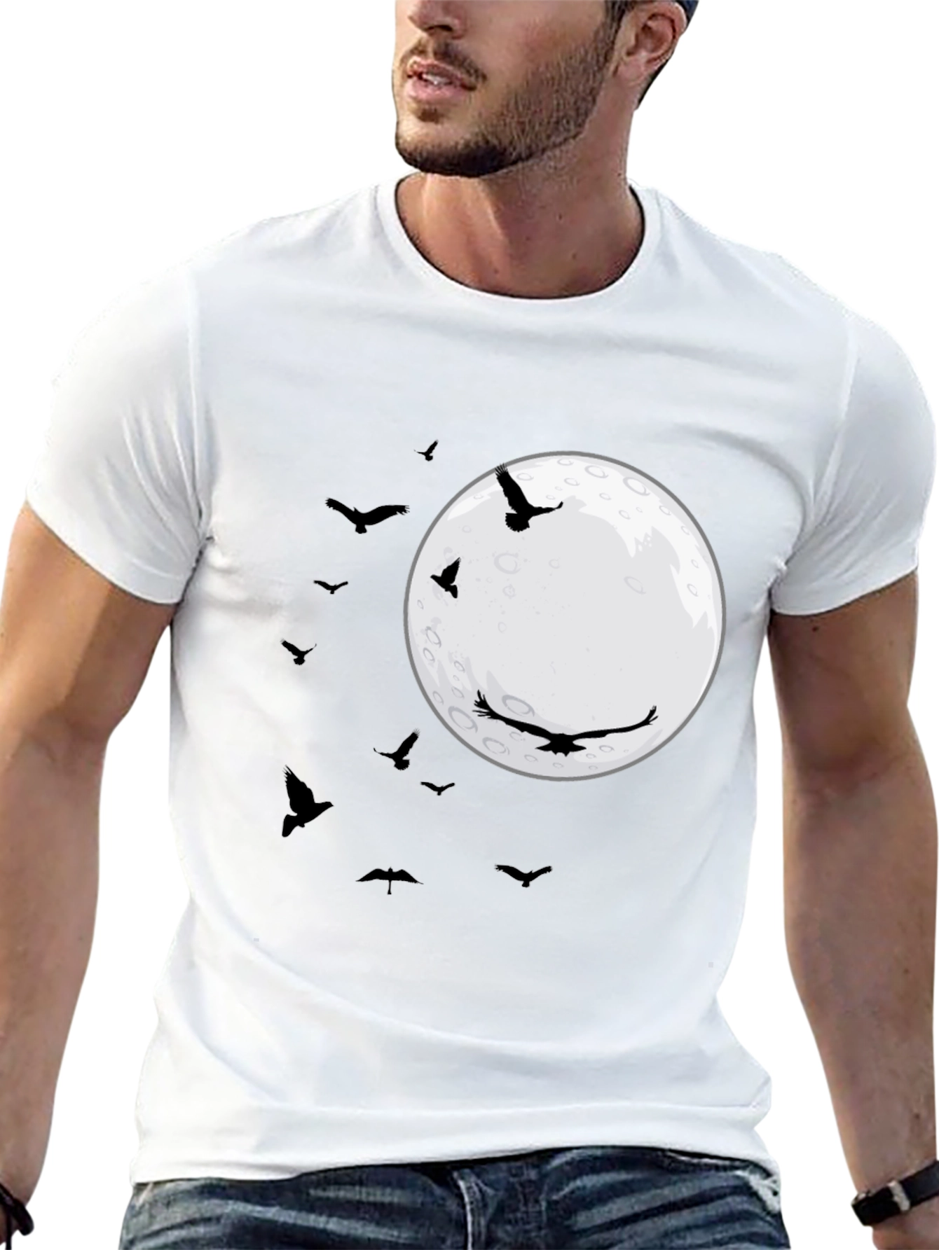 Raven Moon T-Shirt - Black
