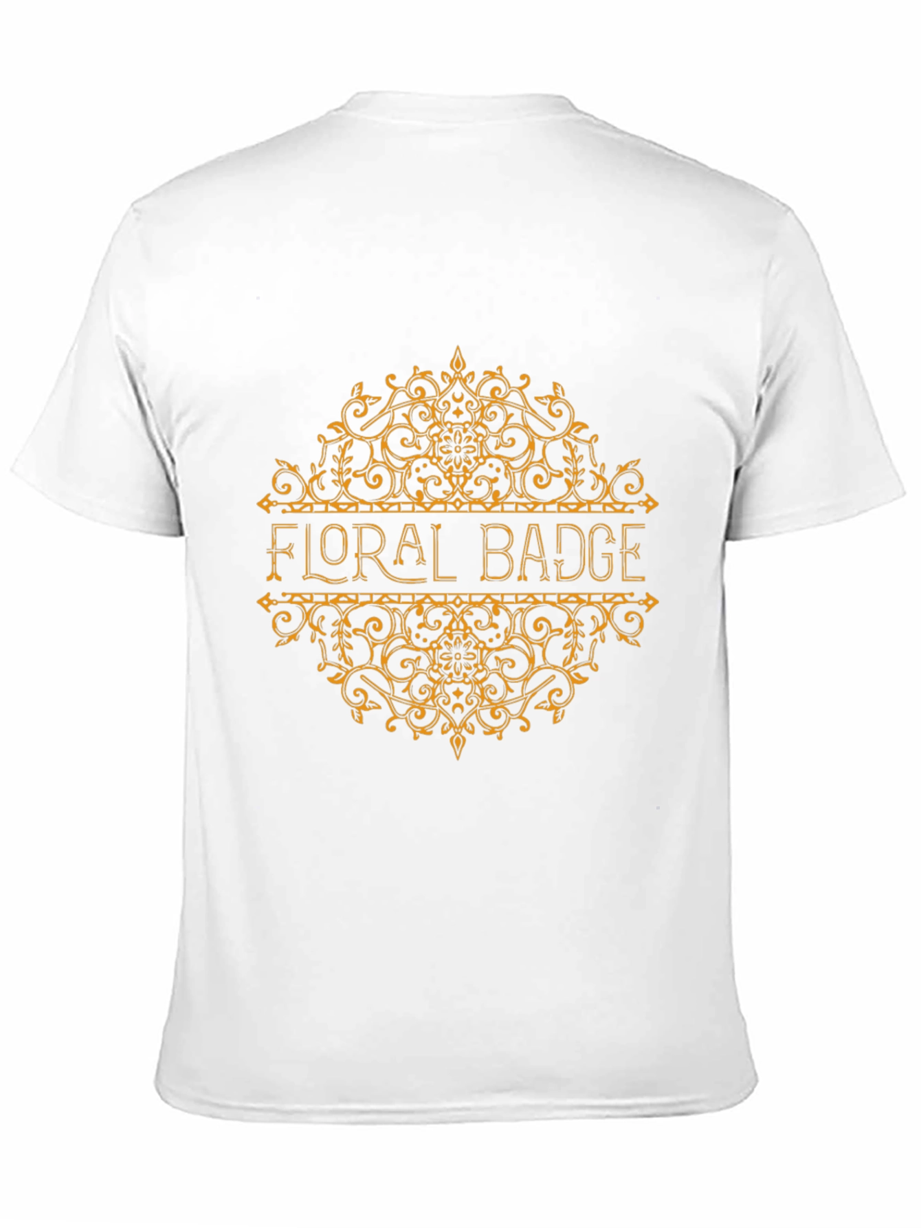 Floral Badge Graphic T-Shirt - Black