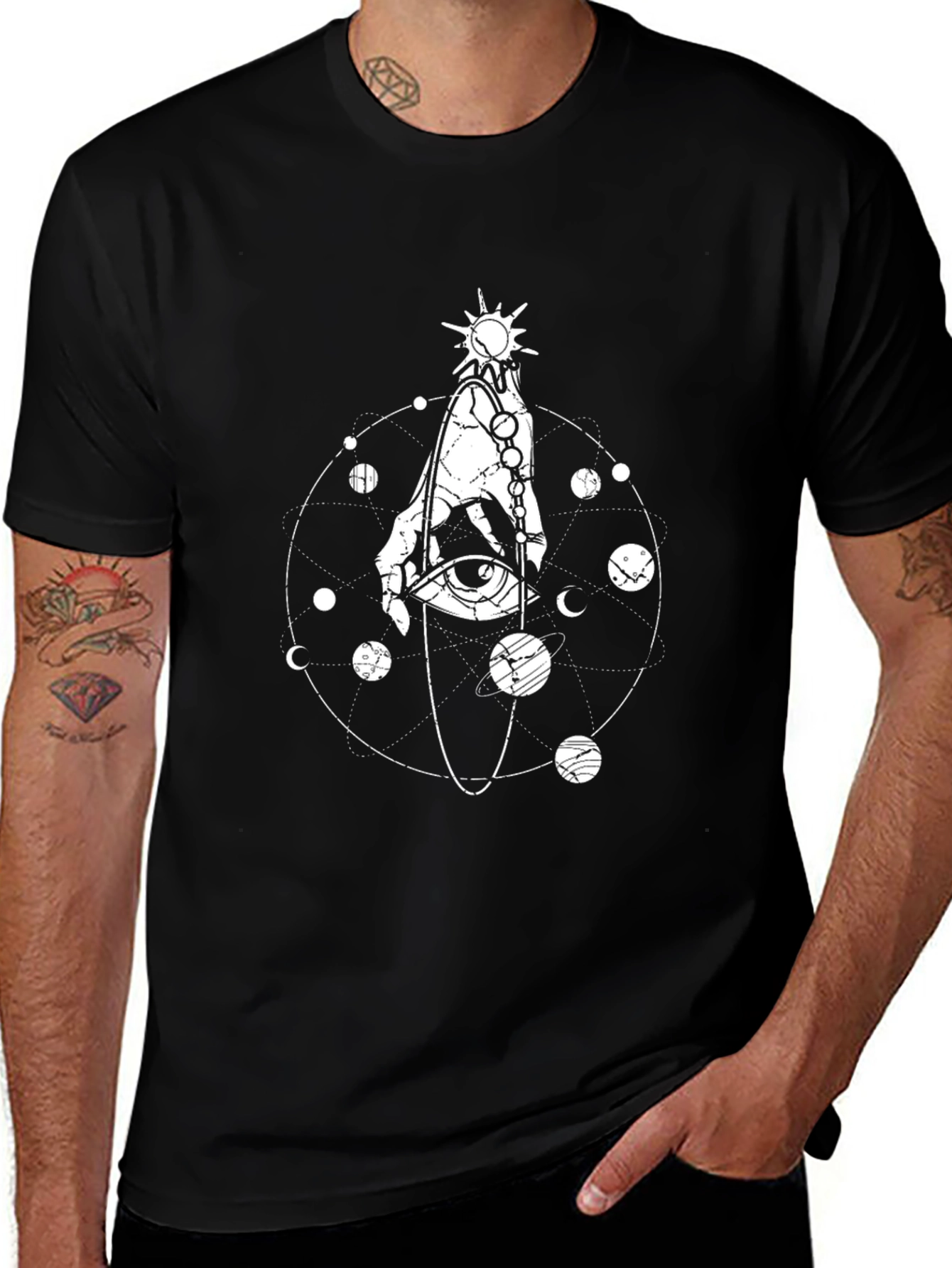 Mystic Eye & Solar System Graphic Tee