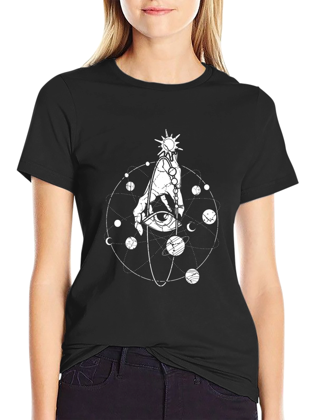 Mystic Eye & Solar System Graphic Tee