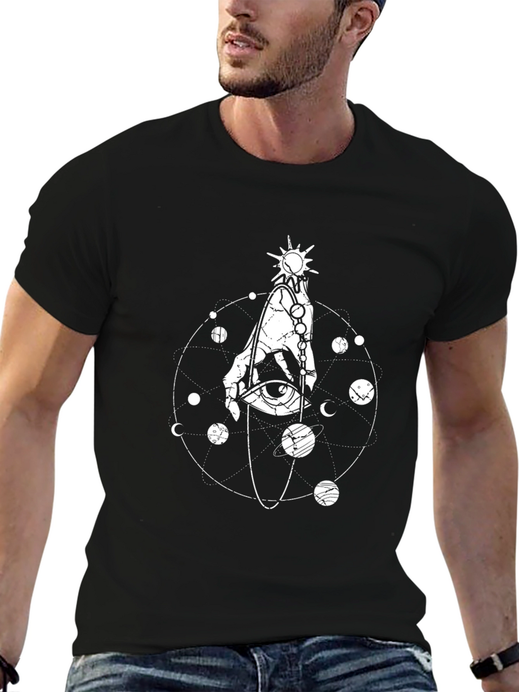 Mystic Eye & Solar System Graphic Tee